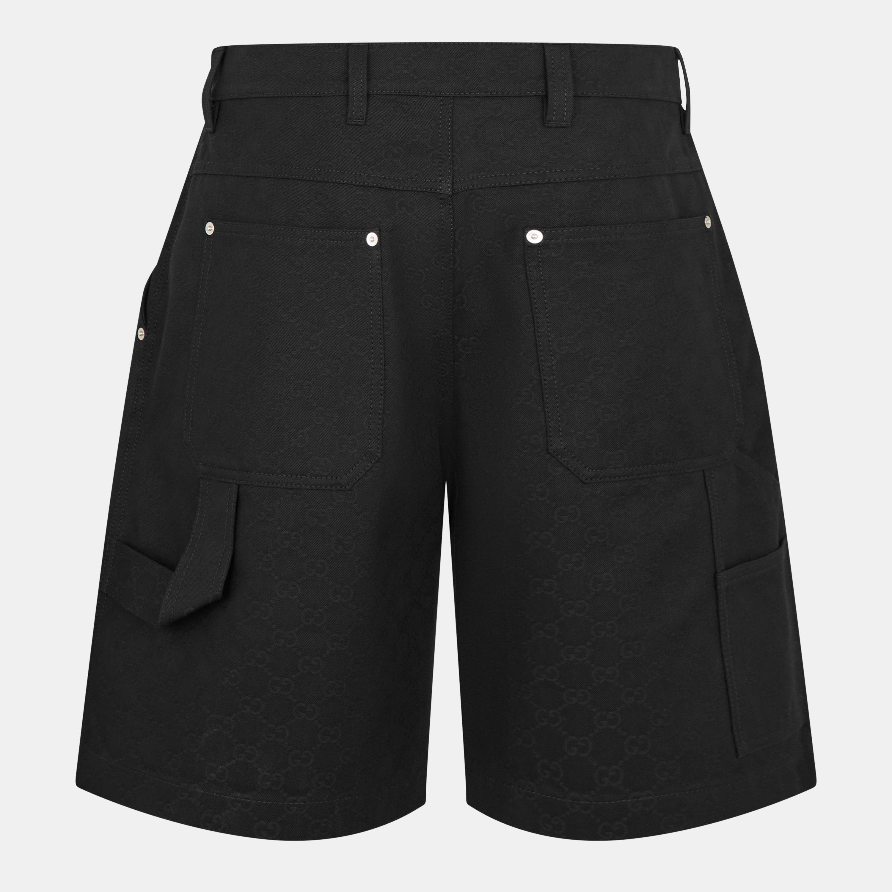 Black - Gucci - Men's Denim Shorts, Fabric - 2