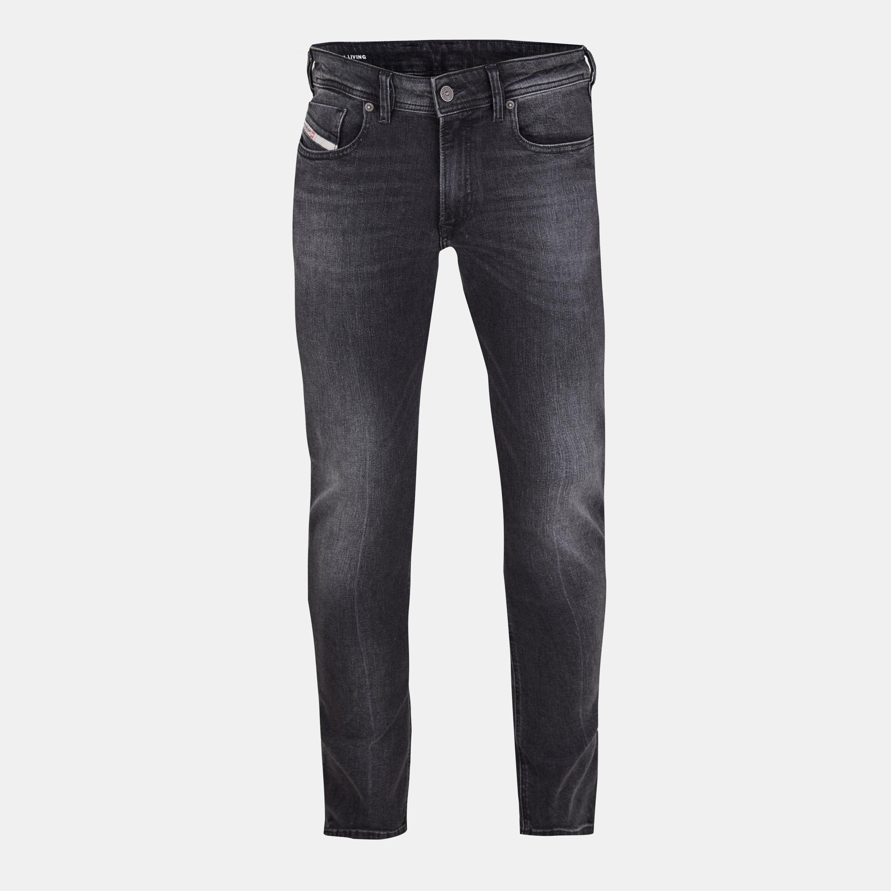 Diesel Men's Sleenker Skinny Jeans - Black/Grey Denm - 27W R