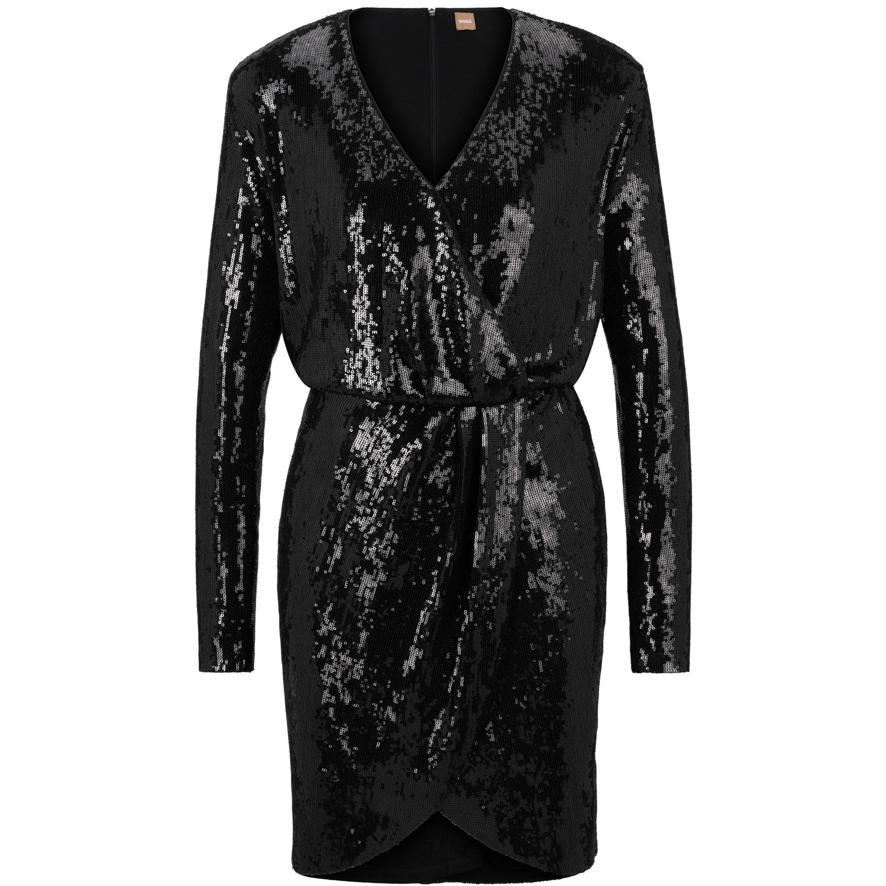 boss sequin dress Lady Boss Sequin Singlet Split Long Dress