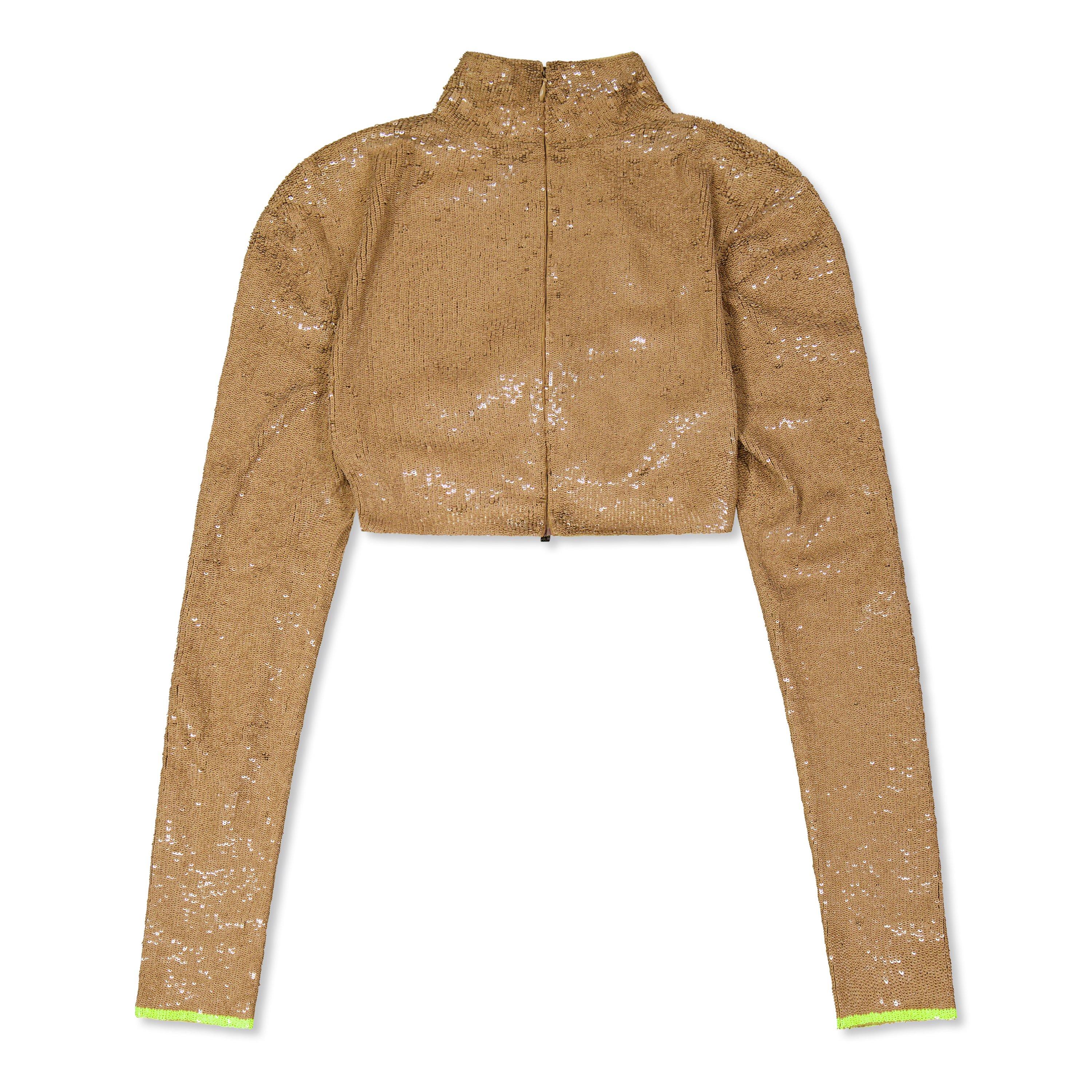Camel/Yellow - Off White - Women's Long Sleeve Zip Jacket - 1