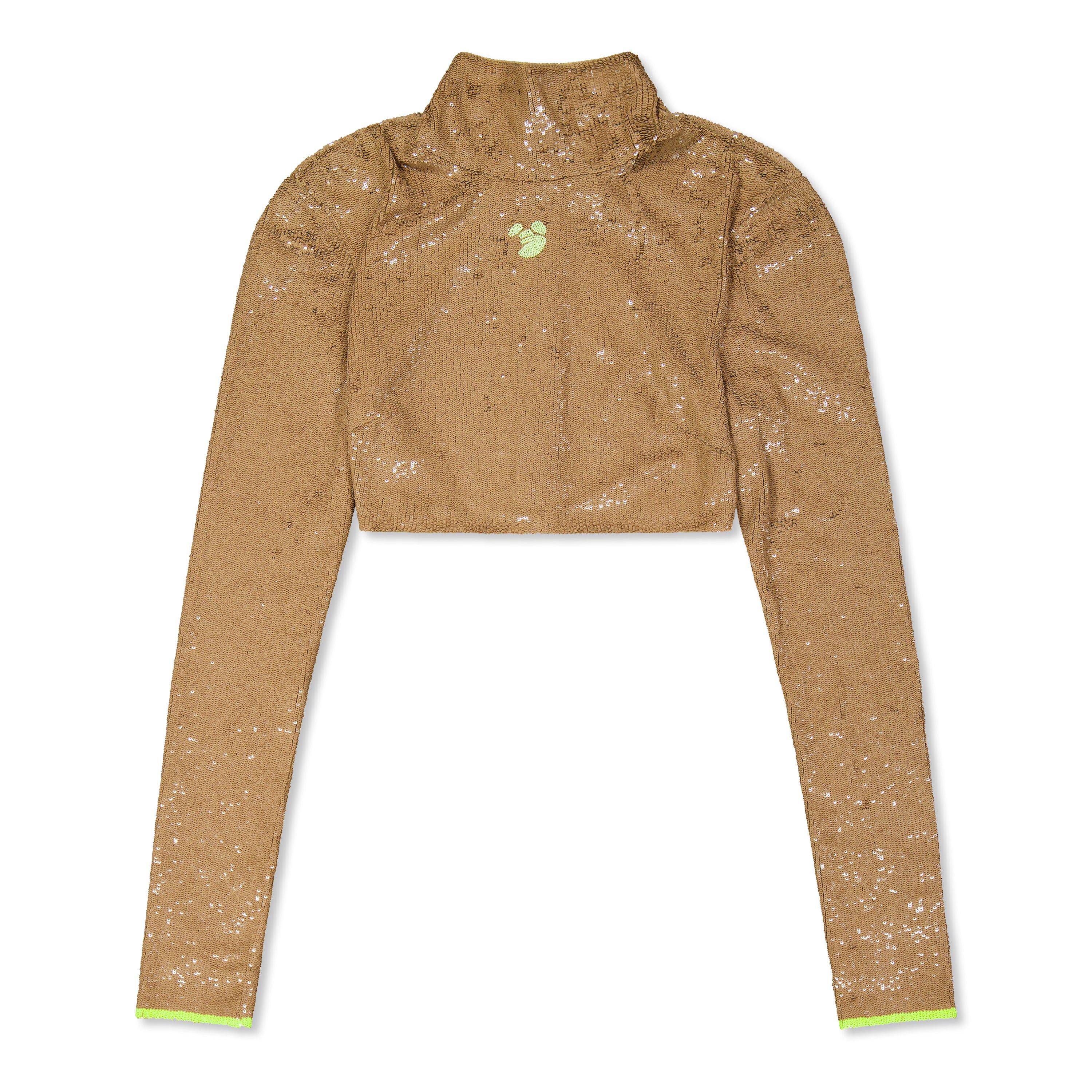 Camel/Yellow - Off White - Women's Long-sleeve Zip Jacket - 2