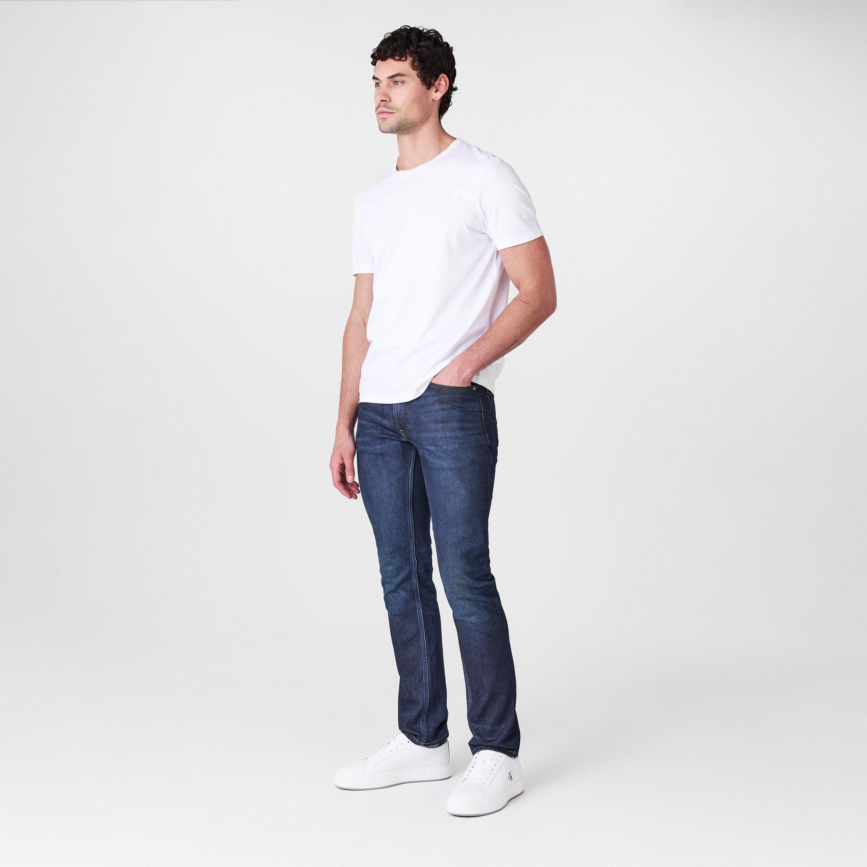 Blue - Calvin Klein Jeans - Men's Slim Straight Leg Jeans - 6