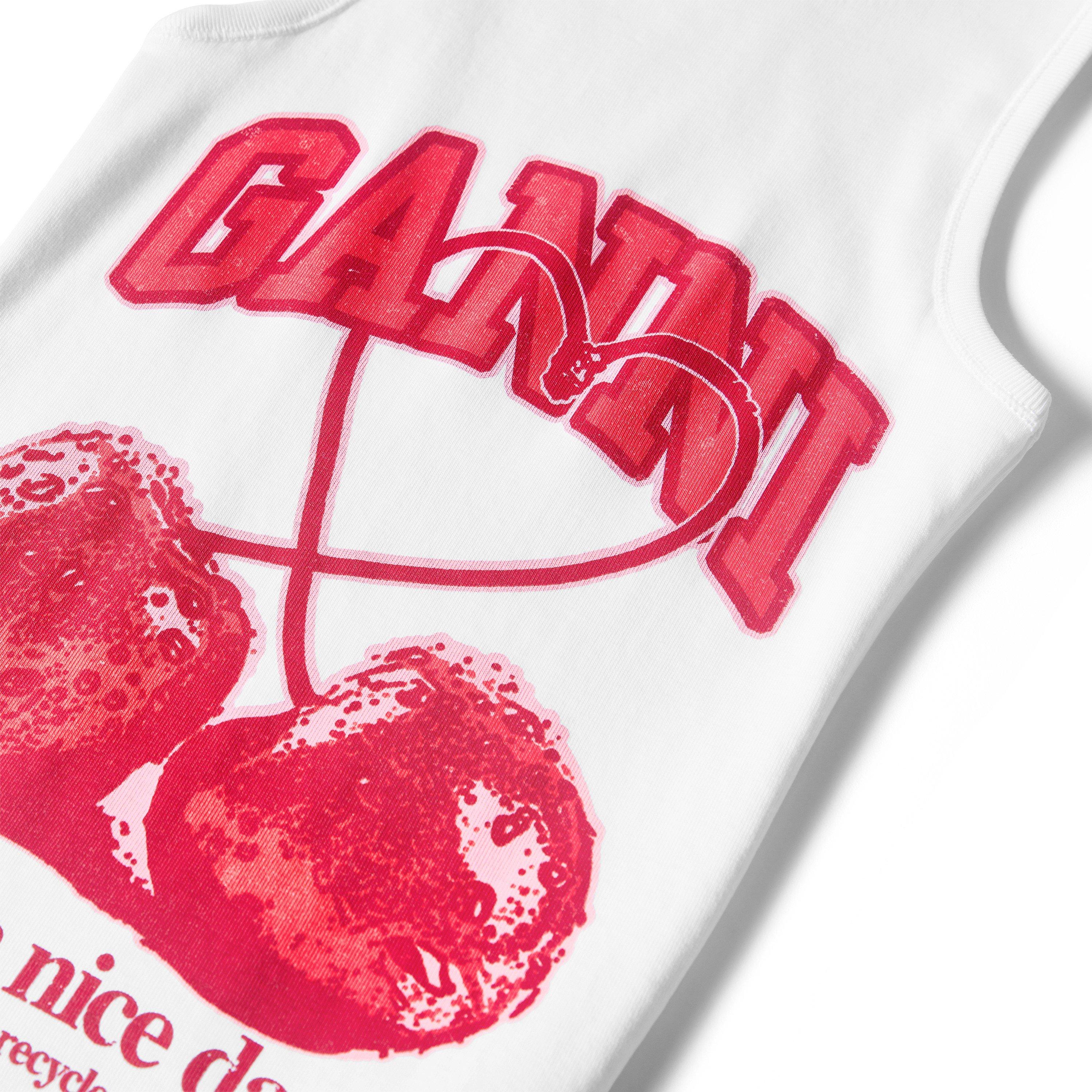 White - Ganni - Women's Tank Cherry Vest - 3