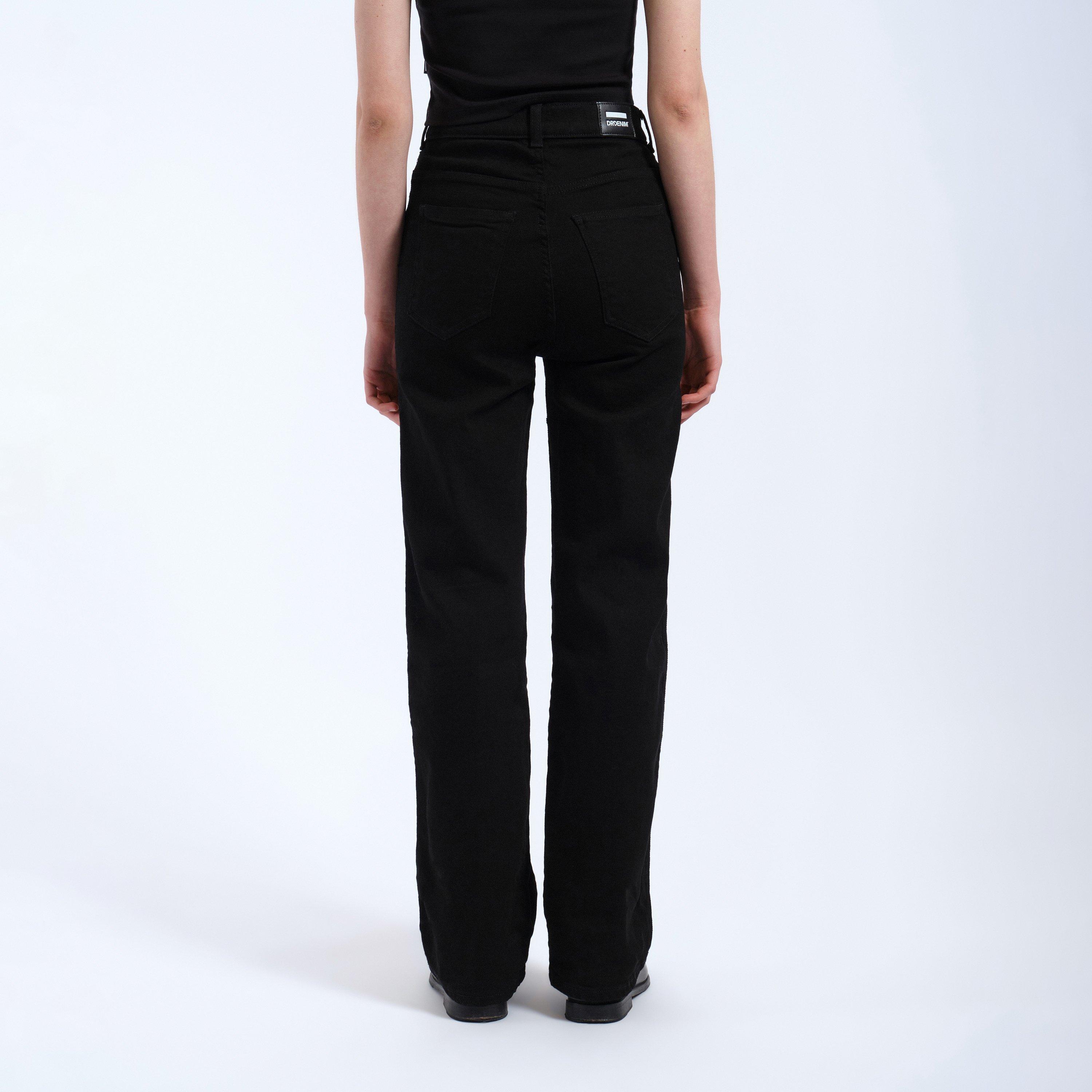 Solid Black - Dr Denim - Moxy Straight - High Stretch Jeans - 2