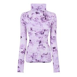 Off White Women's Floral Long-sleeve Top, Floral Design