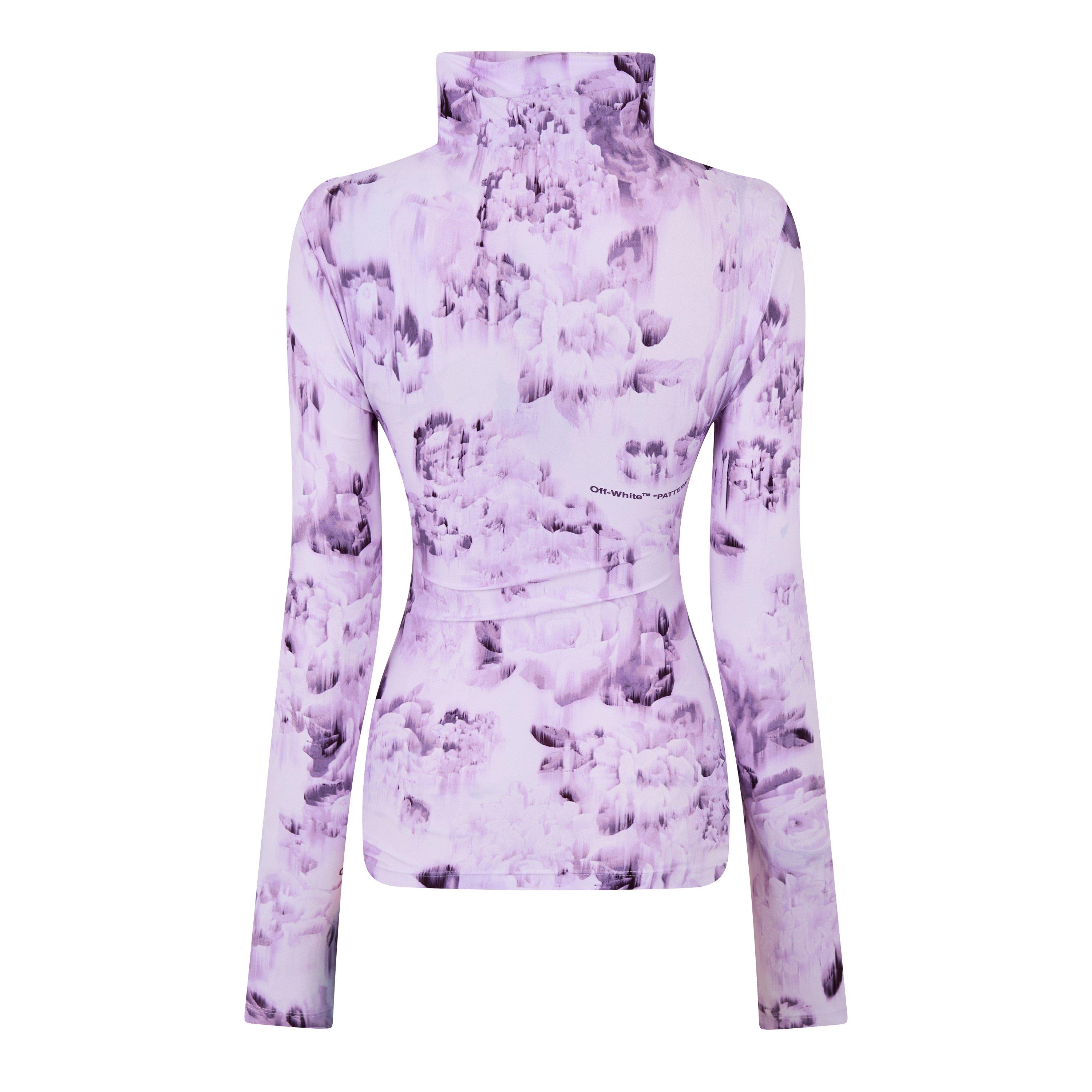 Violet - Off White - Women's Floral Long-sleeve Top, Floral Design - 2