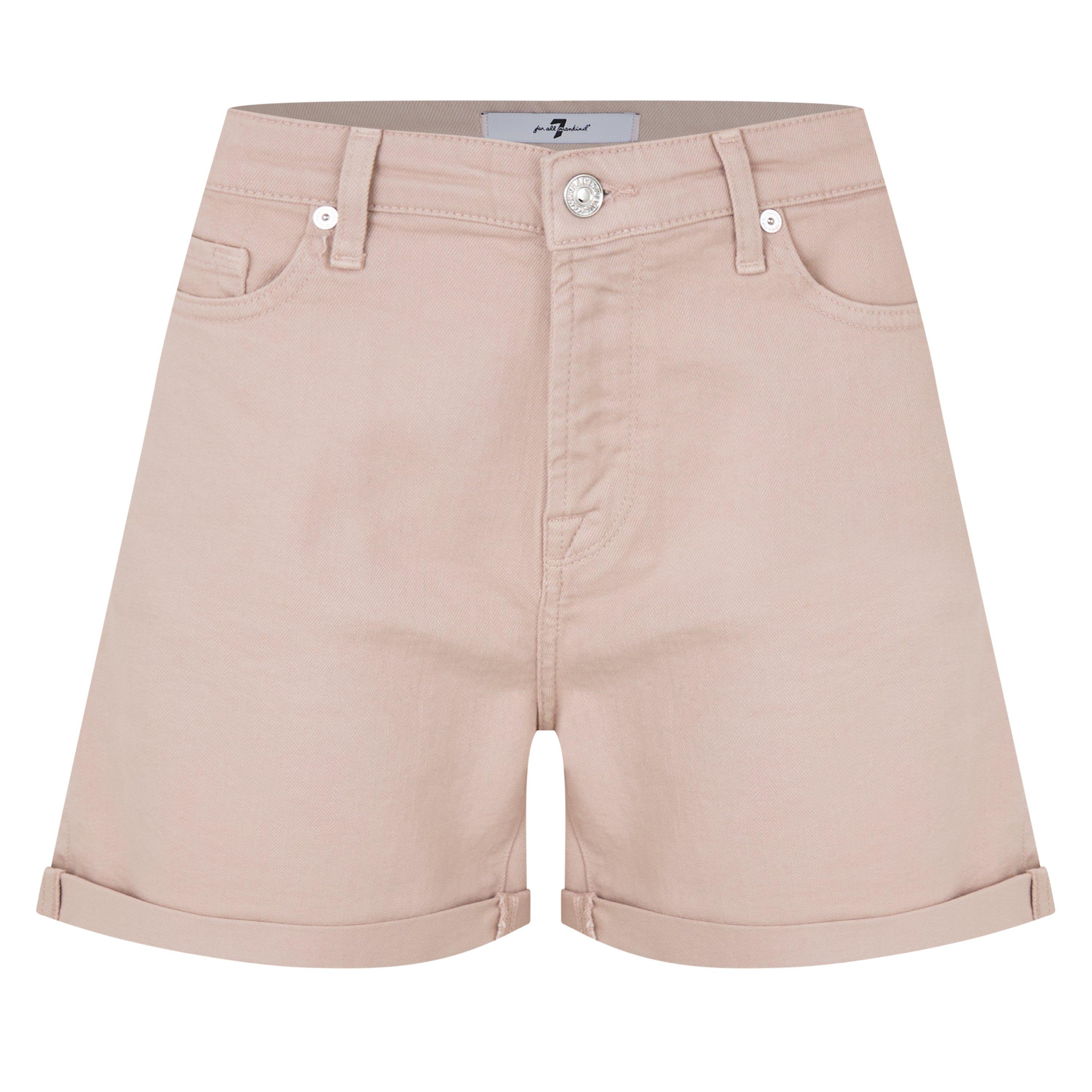 Dusty Pink - 7 For All Mankind - Women's Denim Shorts - 1