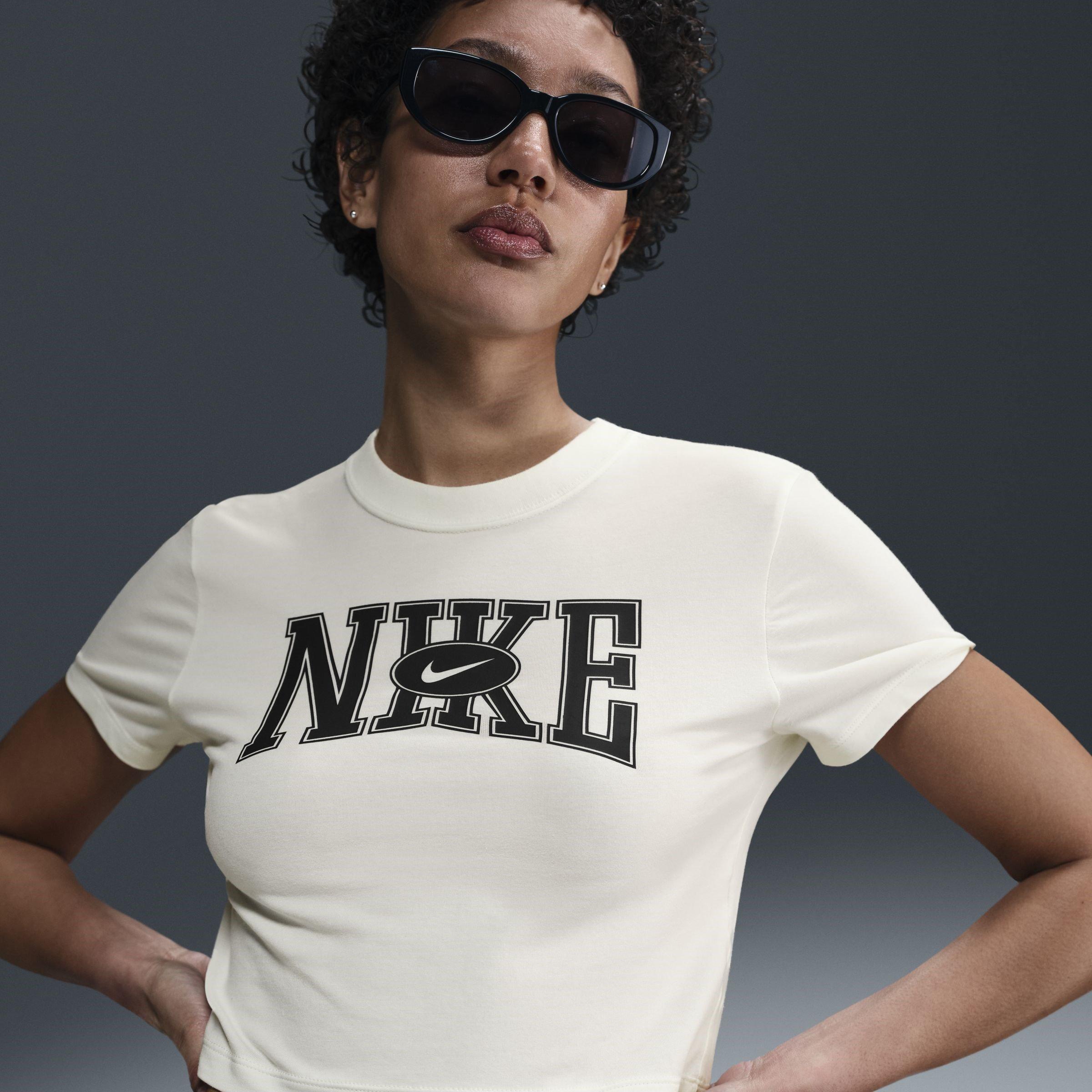 Nike Women's Crop Tee - Sail - 10 (S)