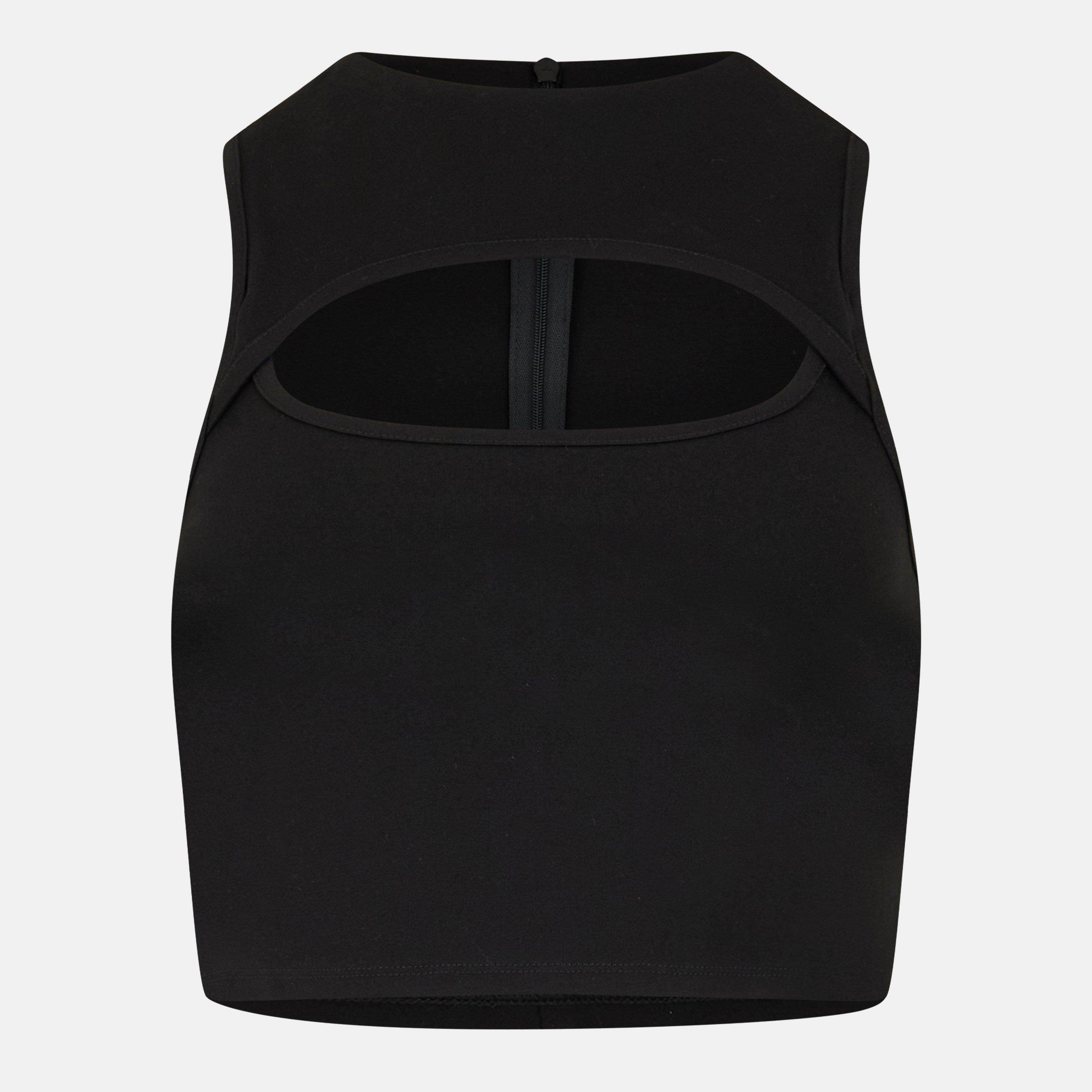 Noir - Jack Wills - Women's Ponte Cut-Out Racerback Vest - 1
