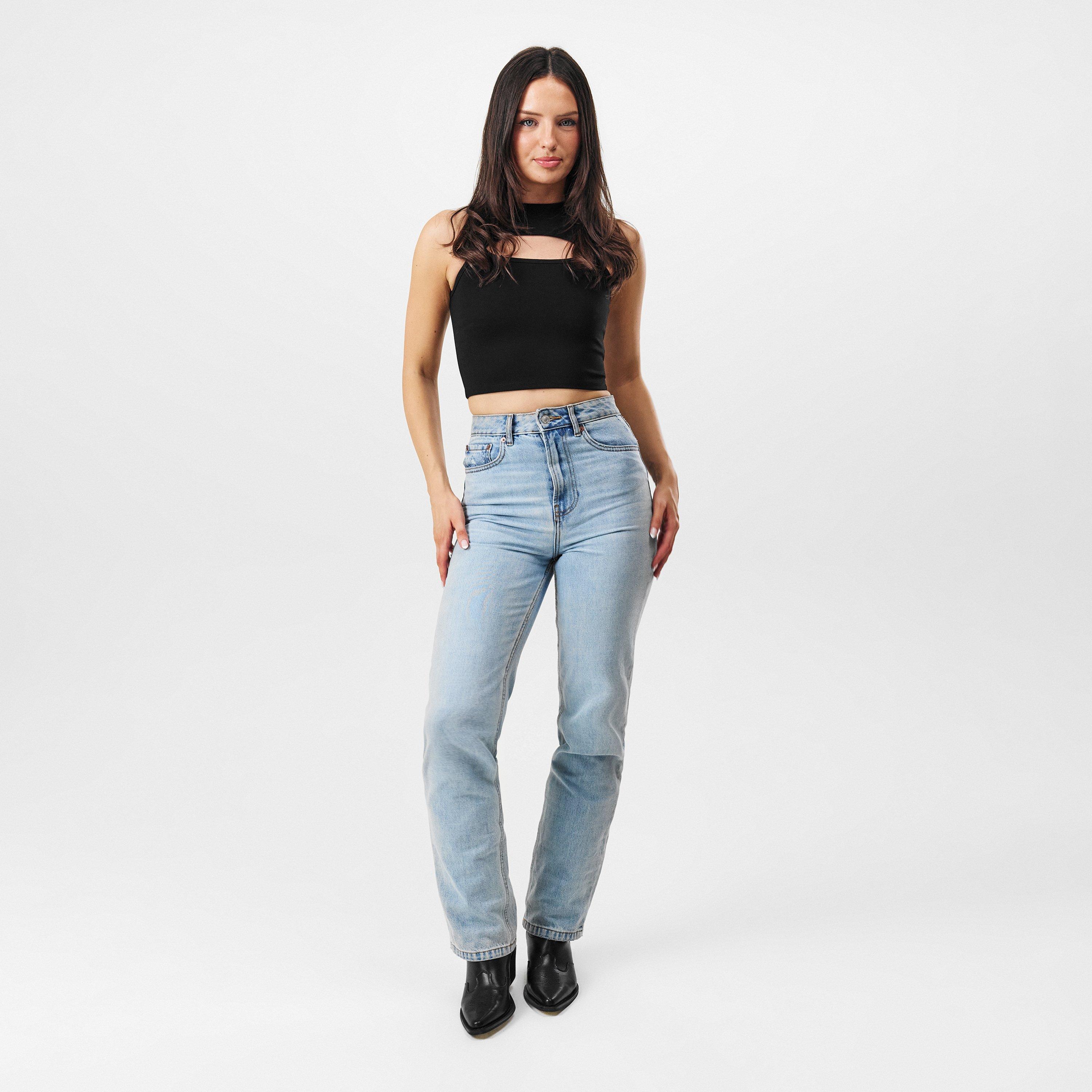 Black - Jack Wills - Ponte Cut-Out Racerback Vest - 4