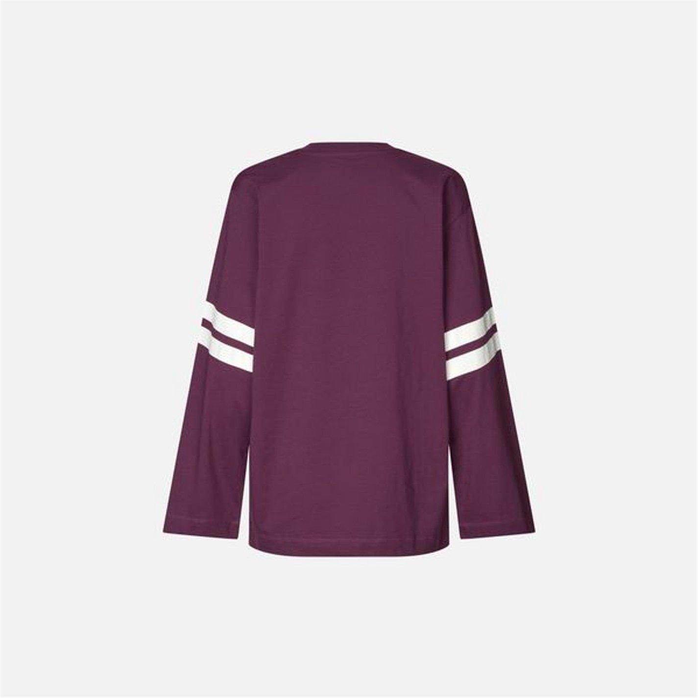 Italian Plum - Baum und Pferdgarten - Baum und Pferdgarten Jeevana Long Sleeve Top - Burgundy - 3