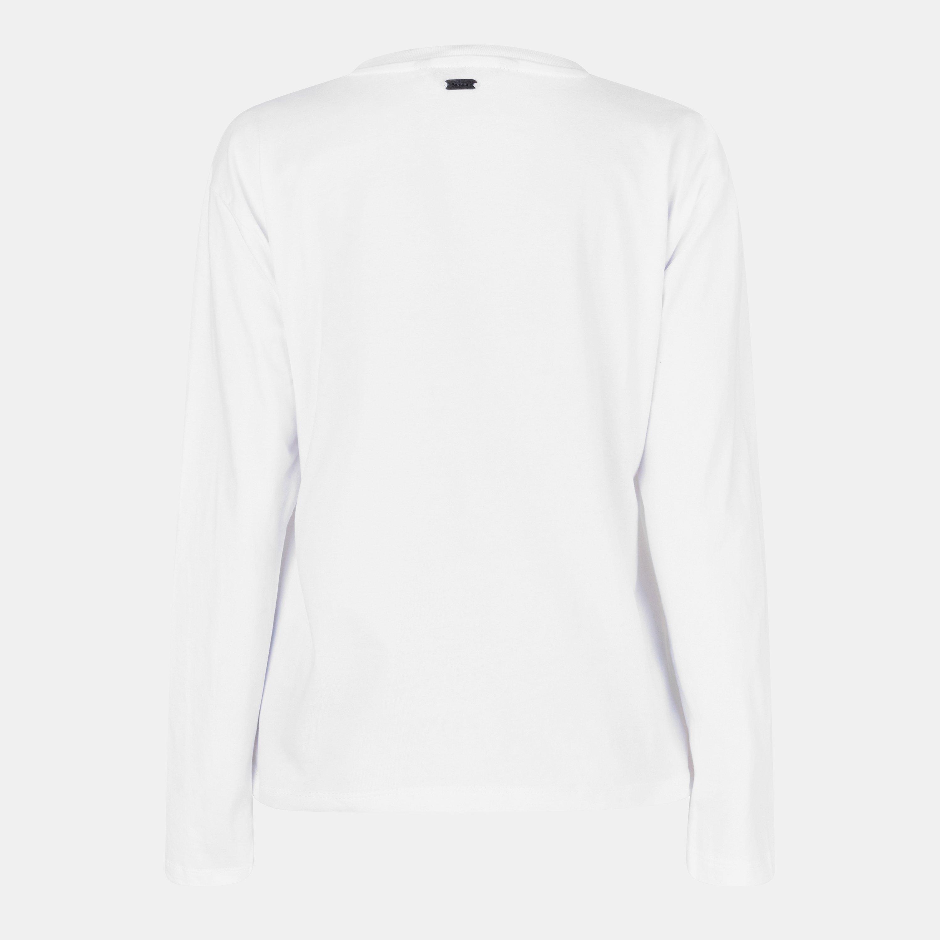 White - Barbour - Lavensdale Long-Sleeved T-Shirt - 2