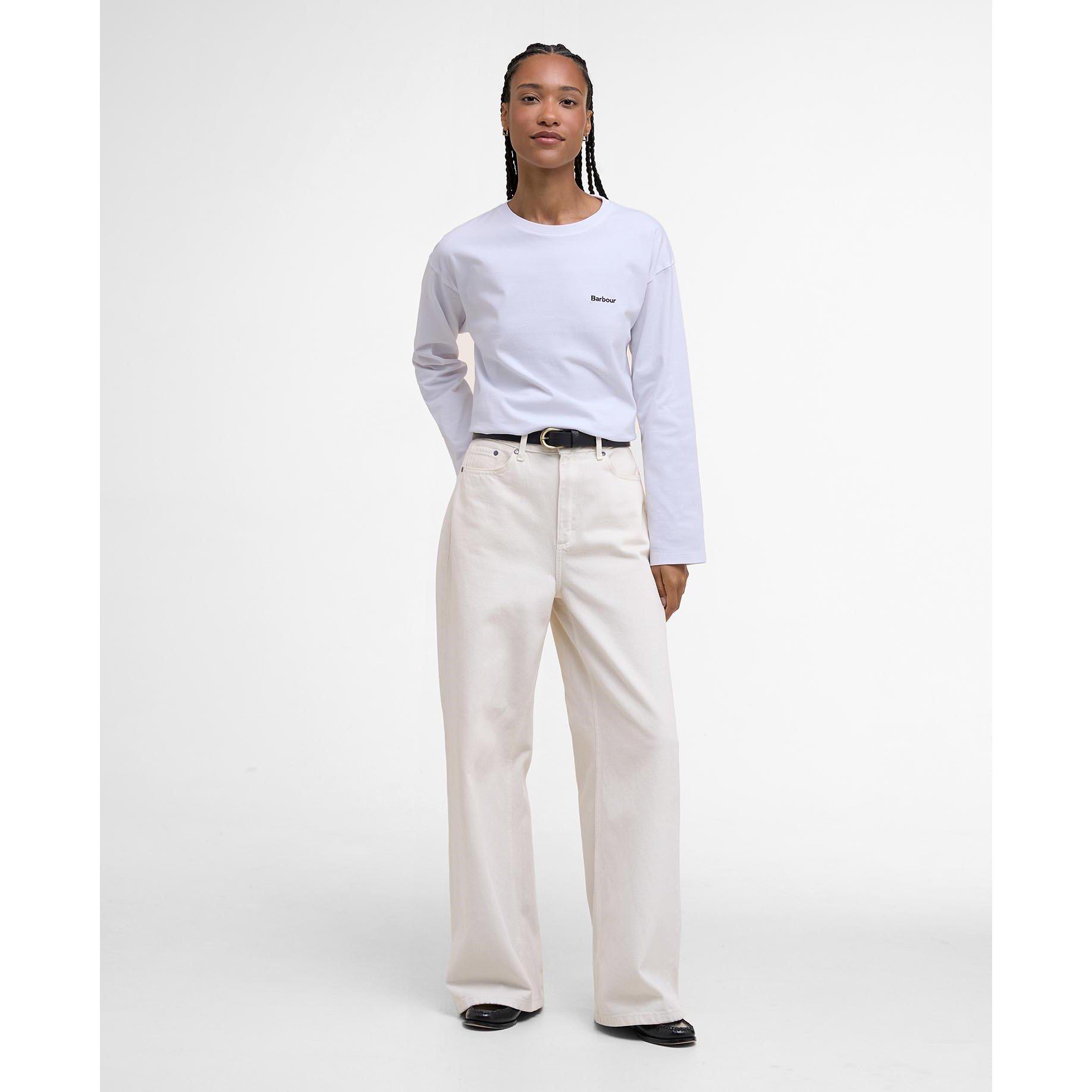 White - Barbour - Lavensdale Long-Sleeved T-Shirt - 7