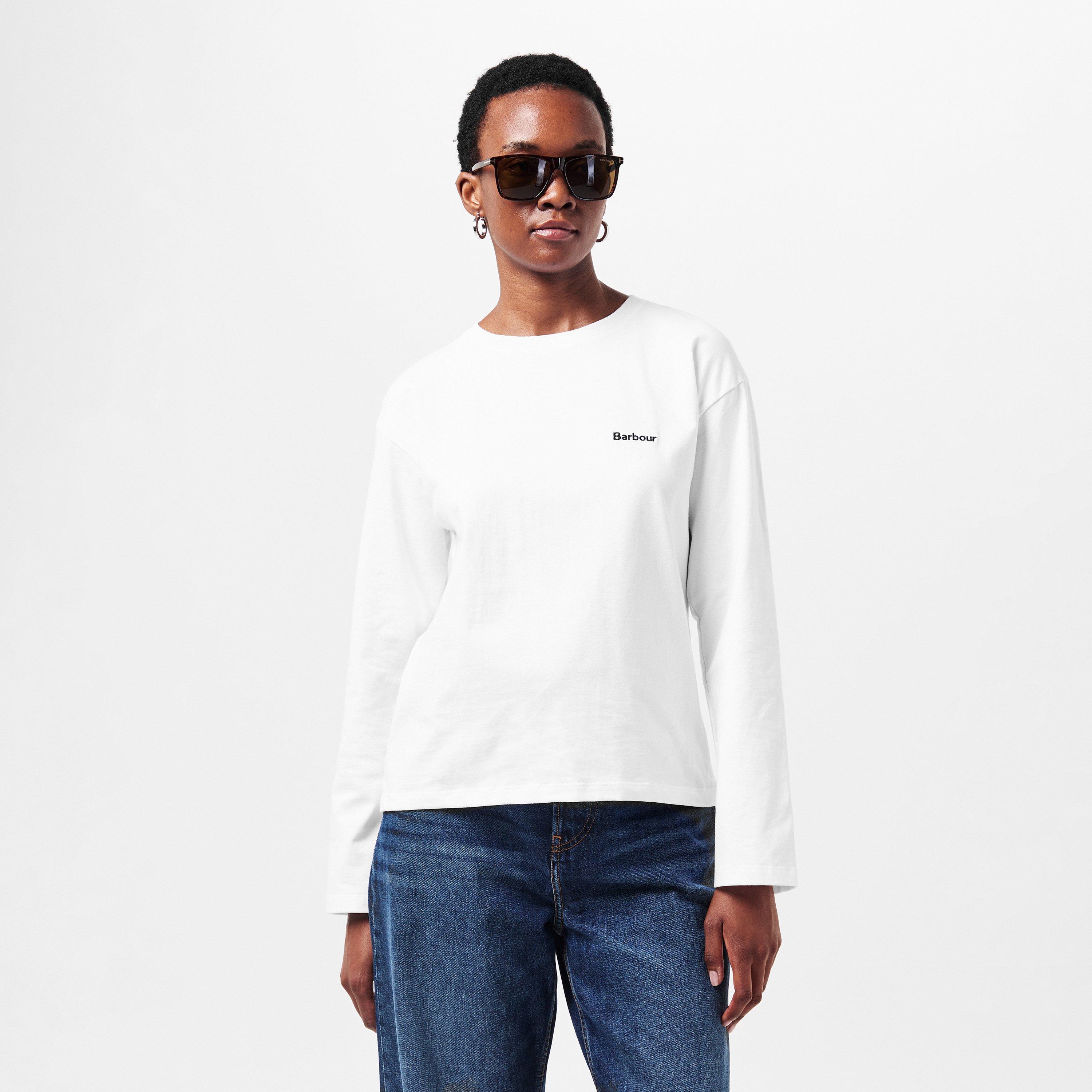 White - Barbour - Lavensdale Long-Sleeved T-Shirt - 3