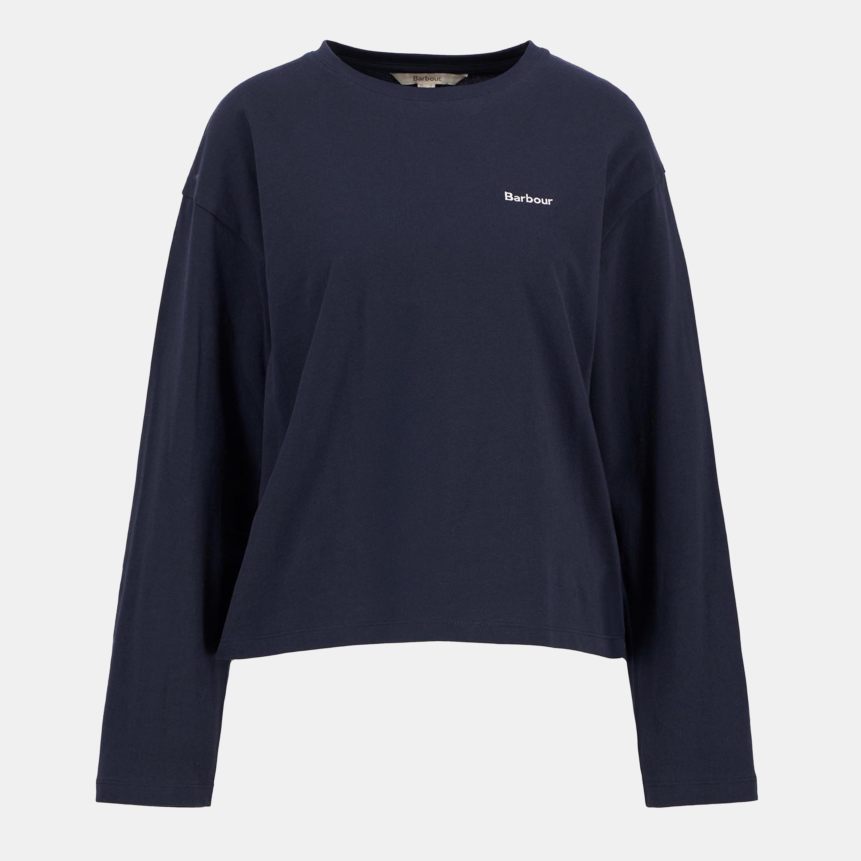 Navy - Barbour - Lavensdale Long-Sleeved T-Shirt - 1