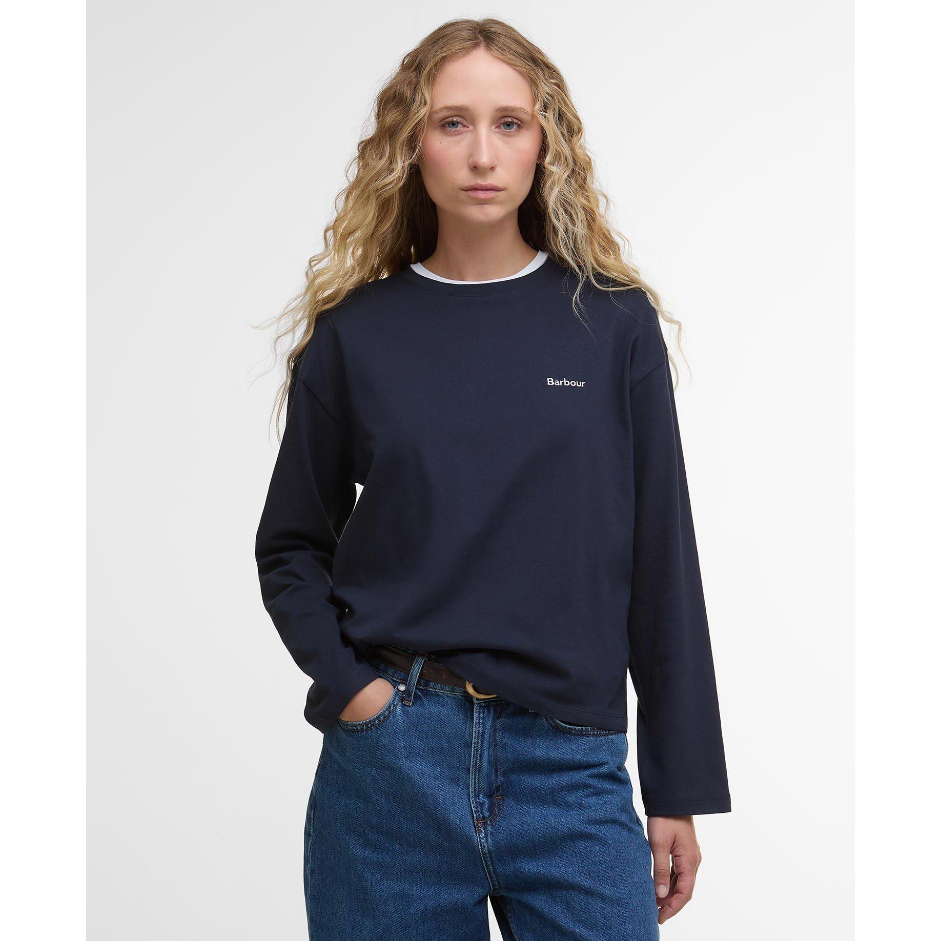 Navy - Barbour - Lavensdale Long-Sleeved T-Shirt - 2