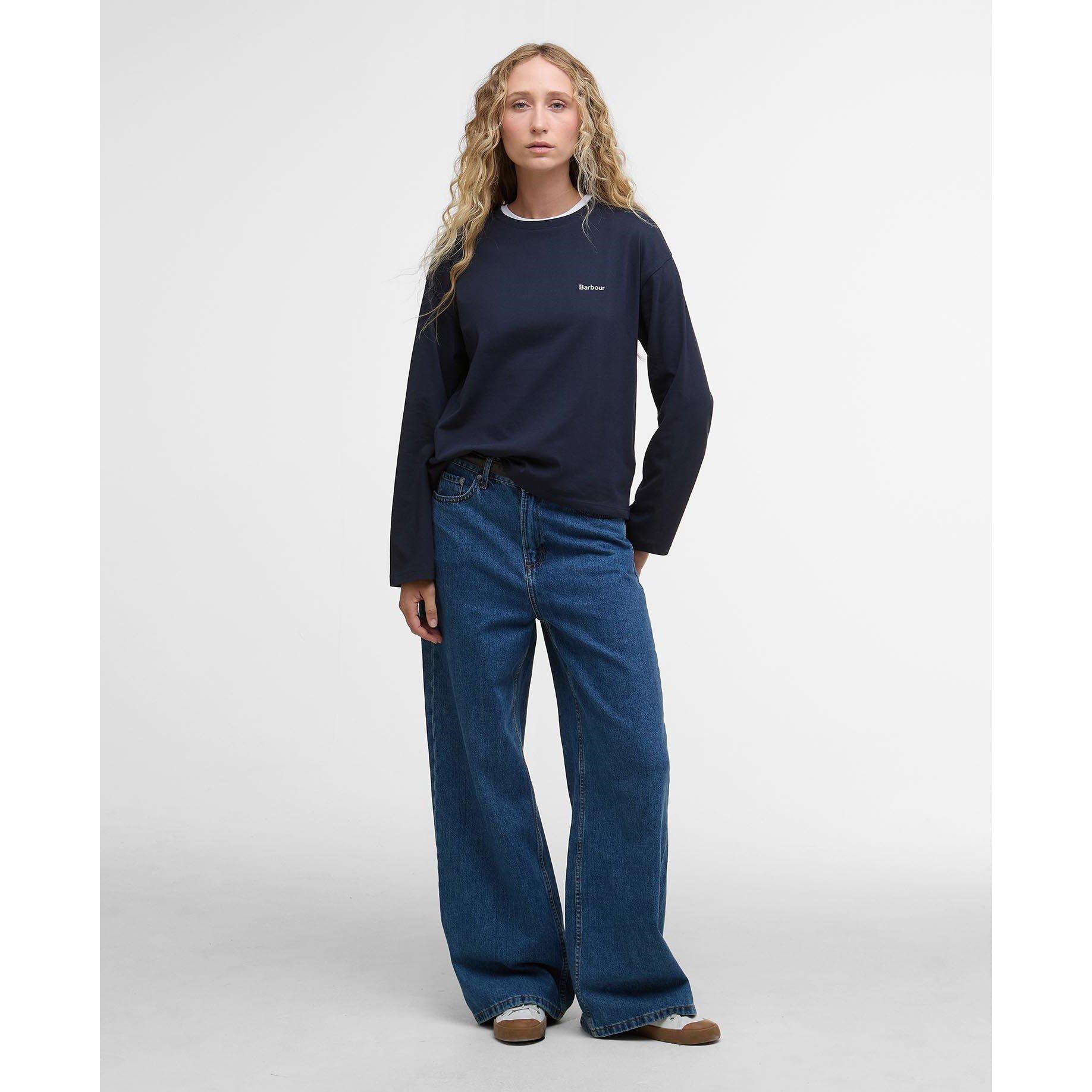 Navy - Barbour - Lavensdale Long-Sleeved T-Shirt - 6