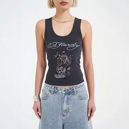 Ed Hardy NYC Diamante Crop Top