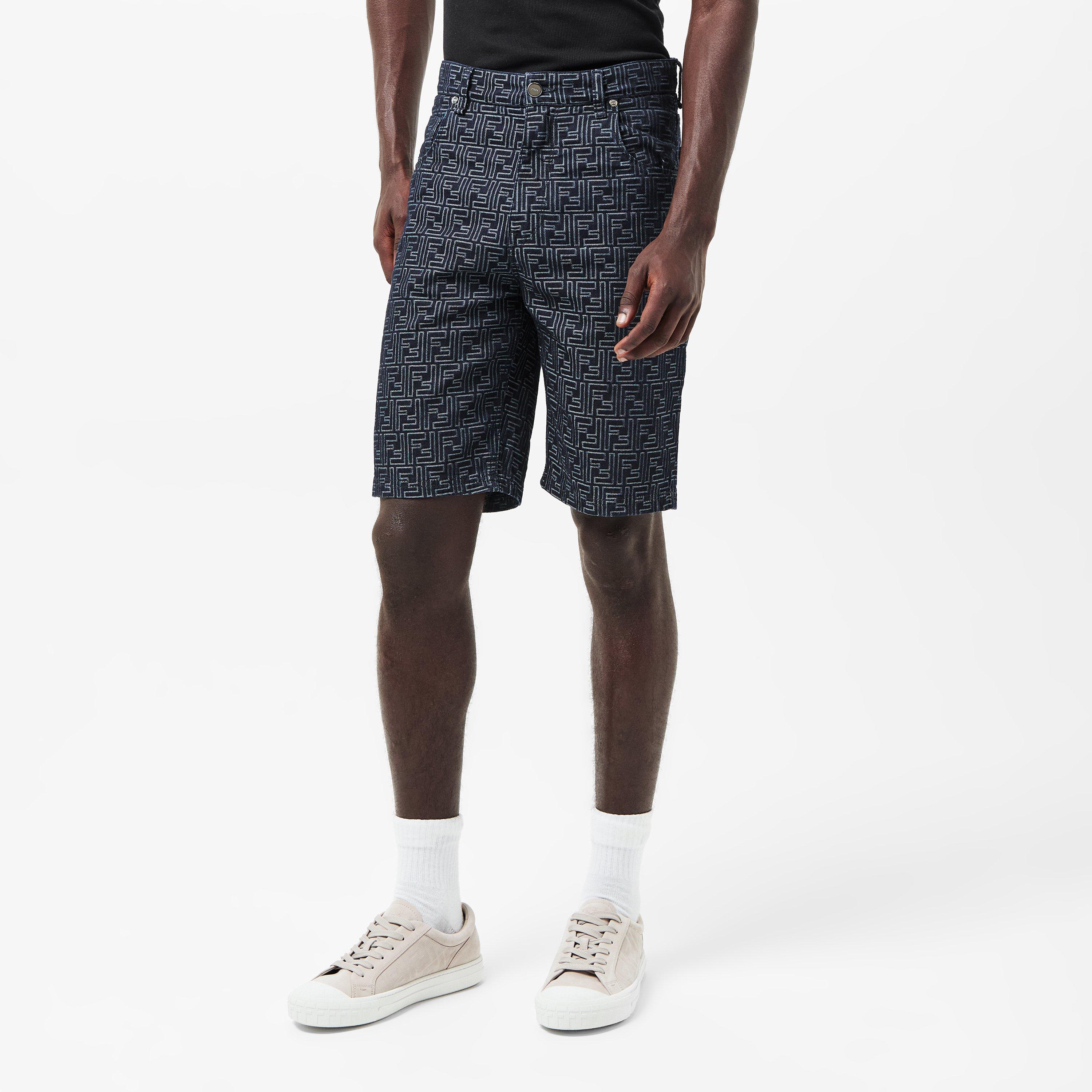 Blue - Fendi - Men's Tailored Denim Shorts - 3
