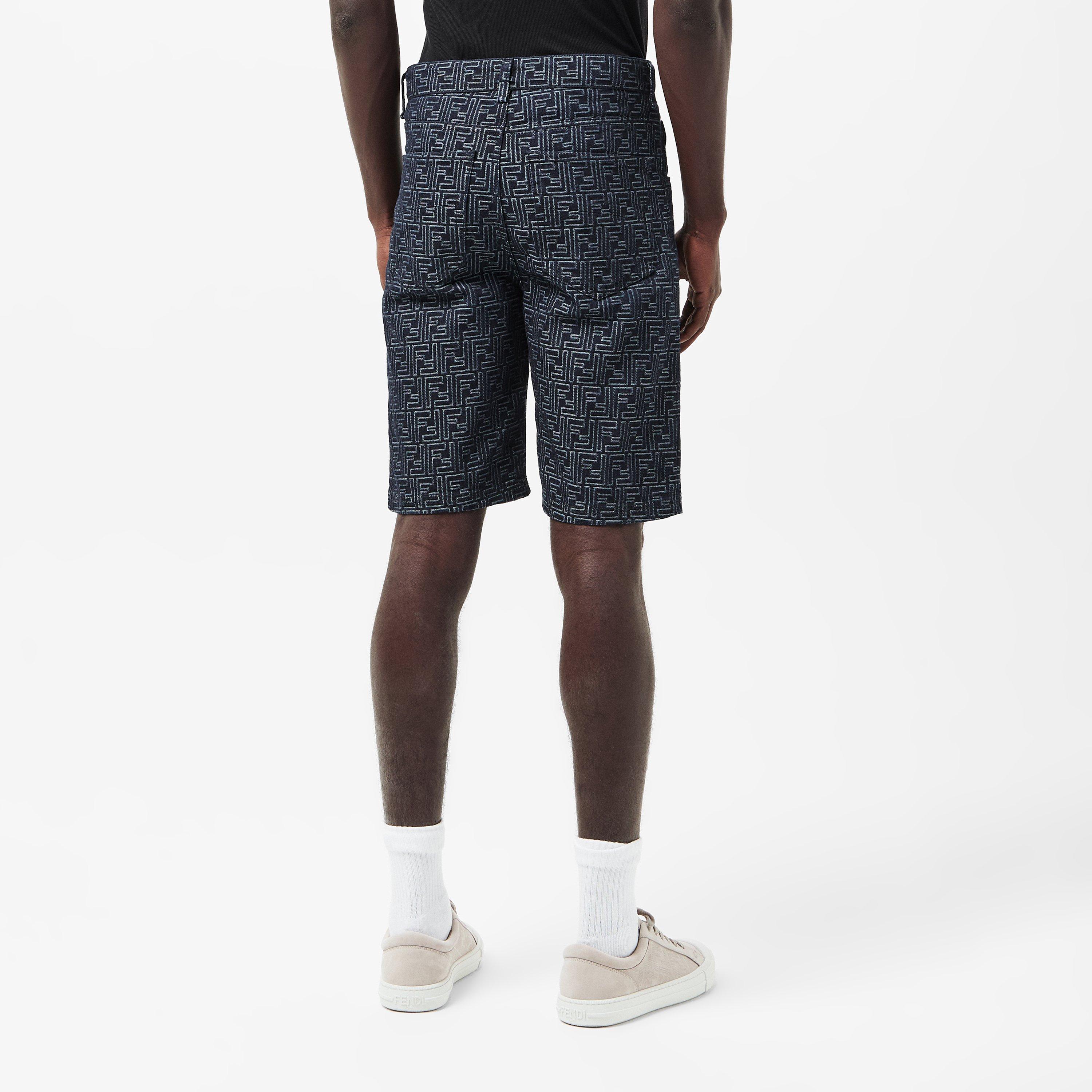 Blue - Fendi - Men's Tailored Denim Shorts - 4