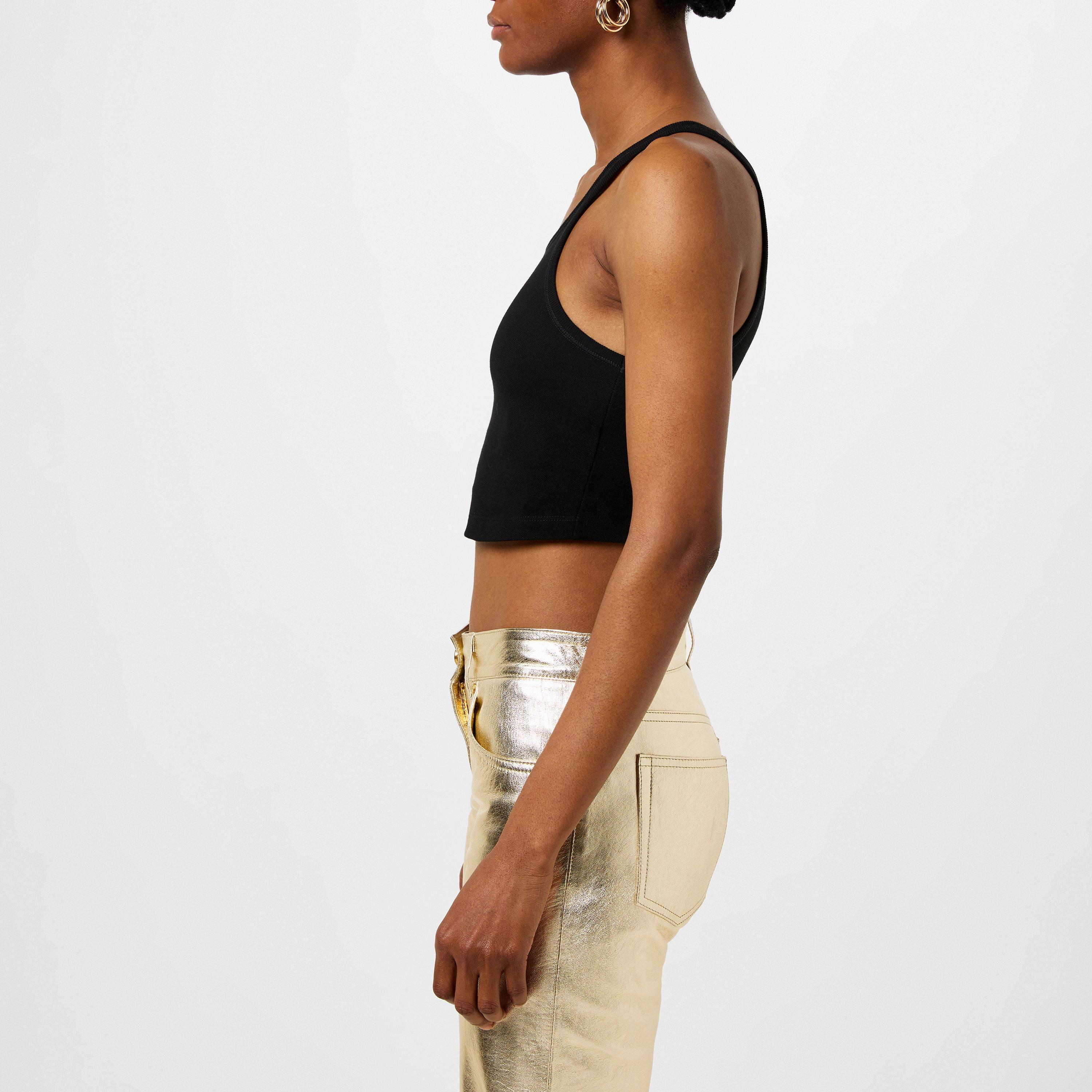 Blk/Off Wht - Palm Angels - Script Logo Tank Top - 2