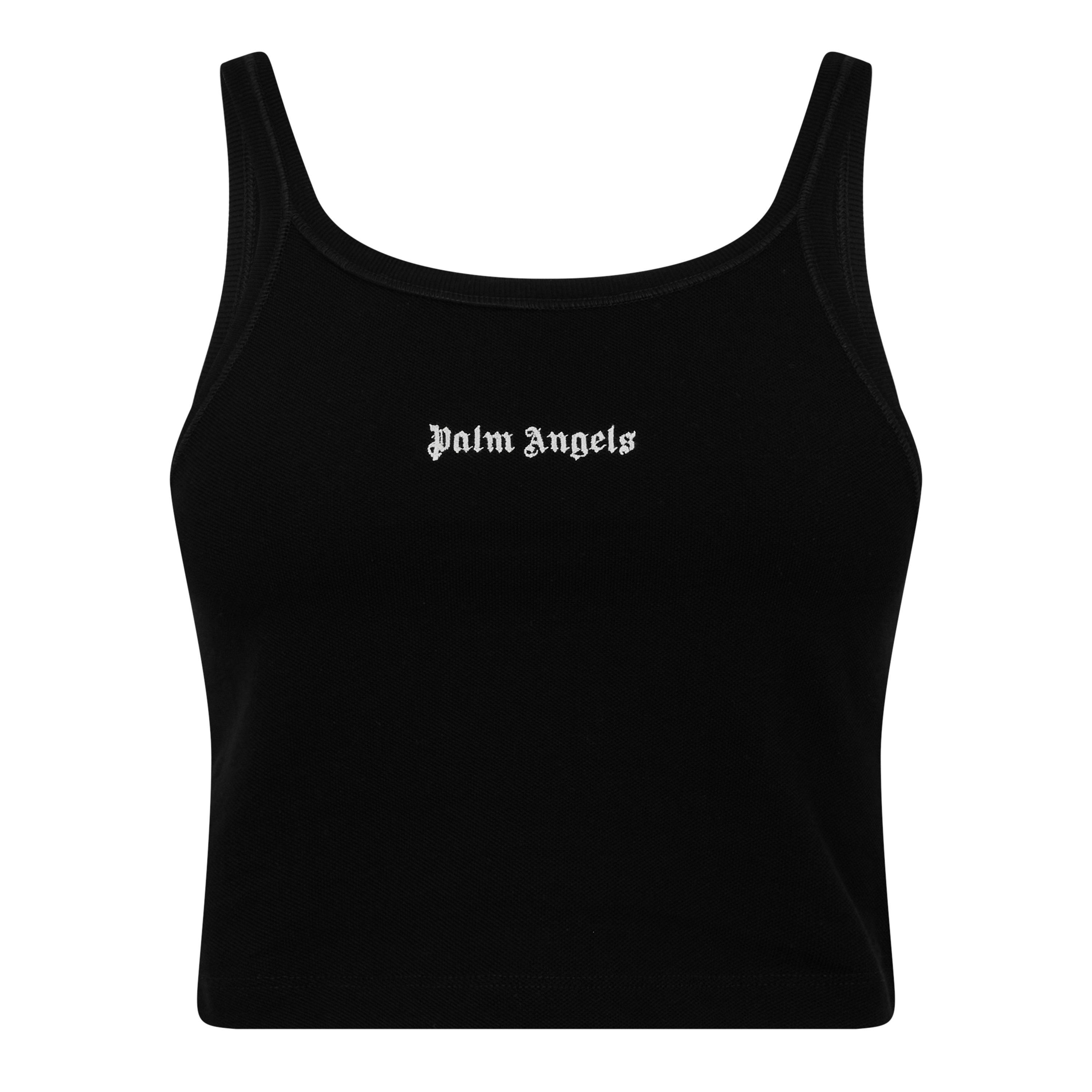 Blk/Off Wht - Palm Angels - Script Logo Tank Top - 5