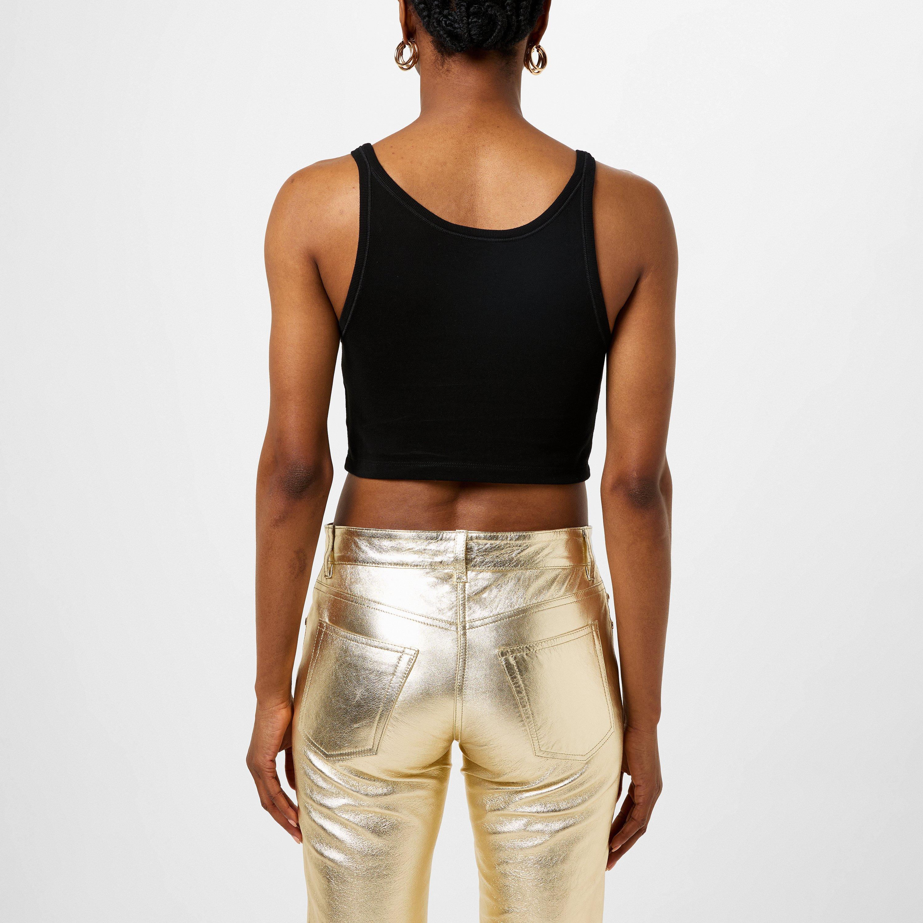 Blk/Off Wht - Palm Angels - Script Logo Tank Top - 3