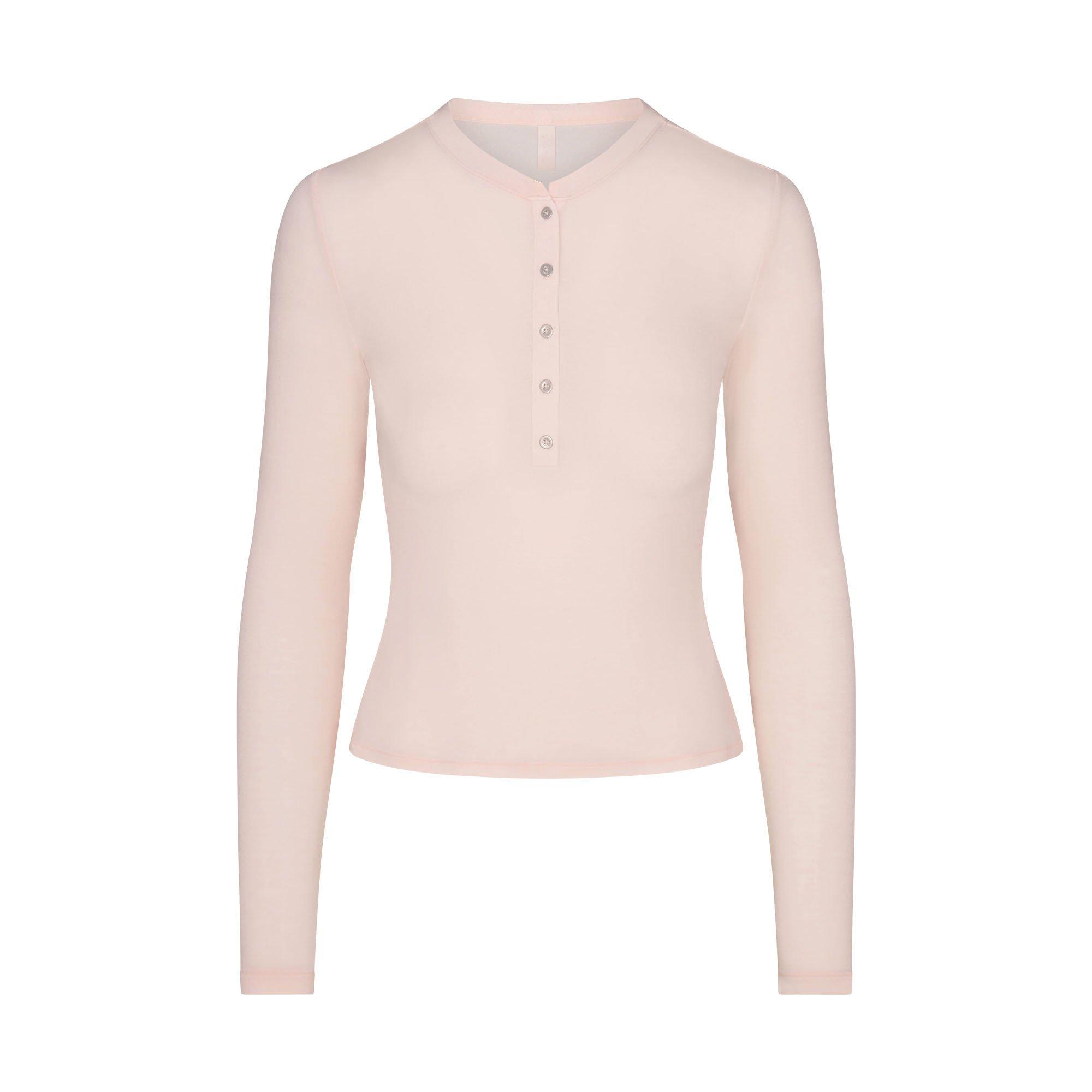 Womens Sheer Modal Henley