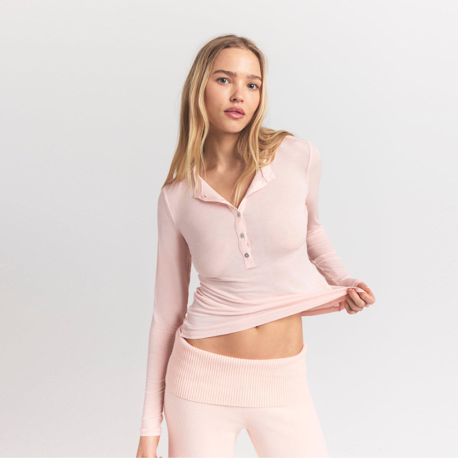 PRIMROSE - SKIMS - Womens Sheer Modal Henley - 2
