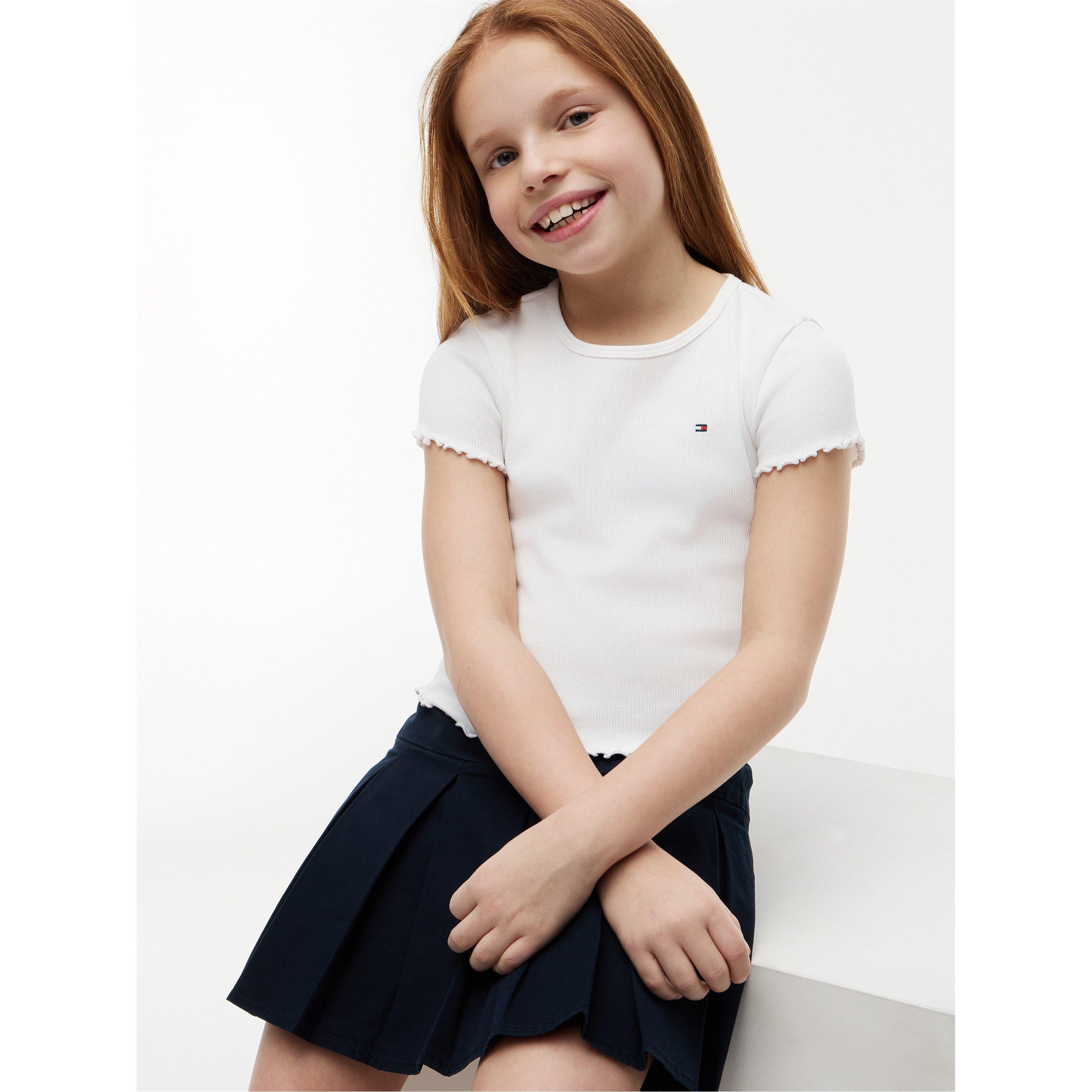 White YBR - Tommy Hilfiger - Essential Rib Top Ss - 3