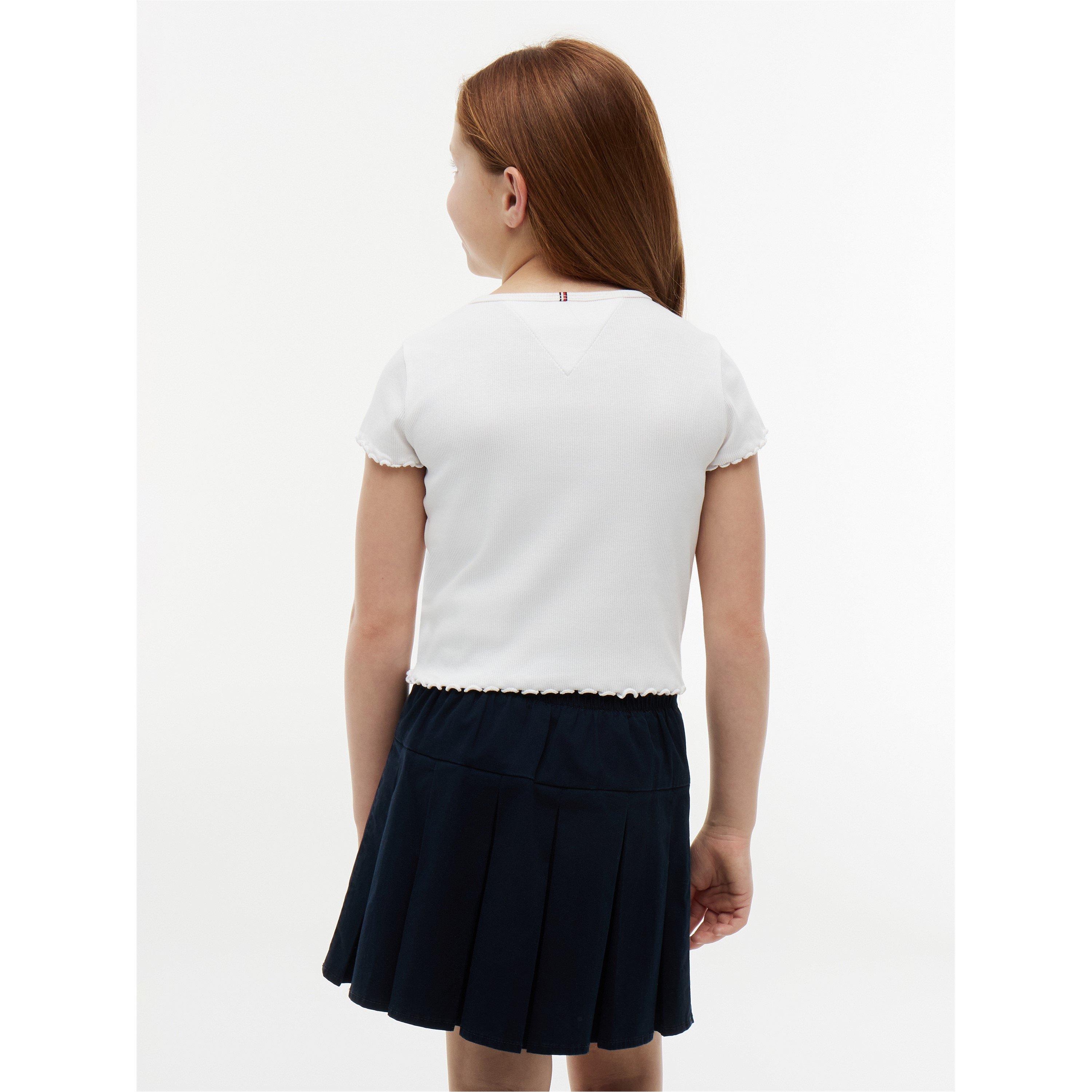 White YBR - Tommy Hilfiger - Essential Rib Top Ss - 5