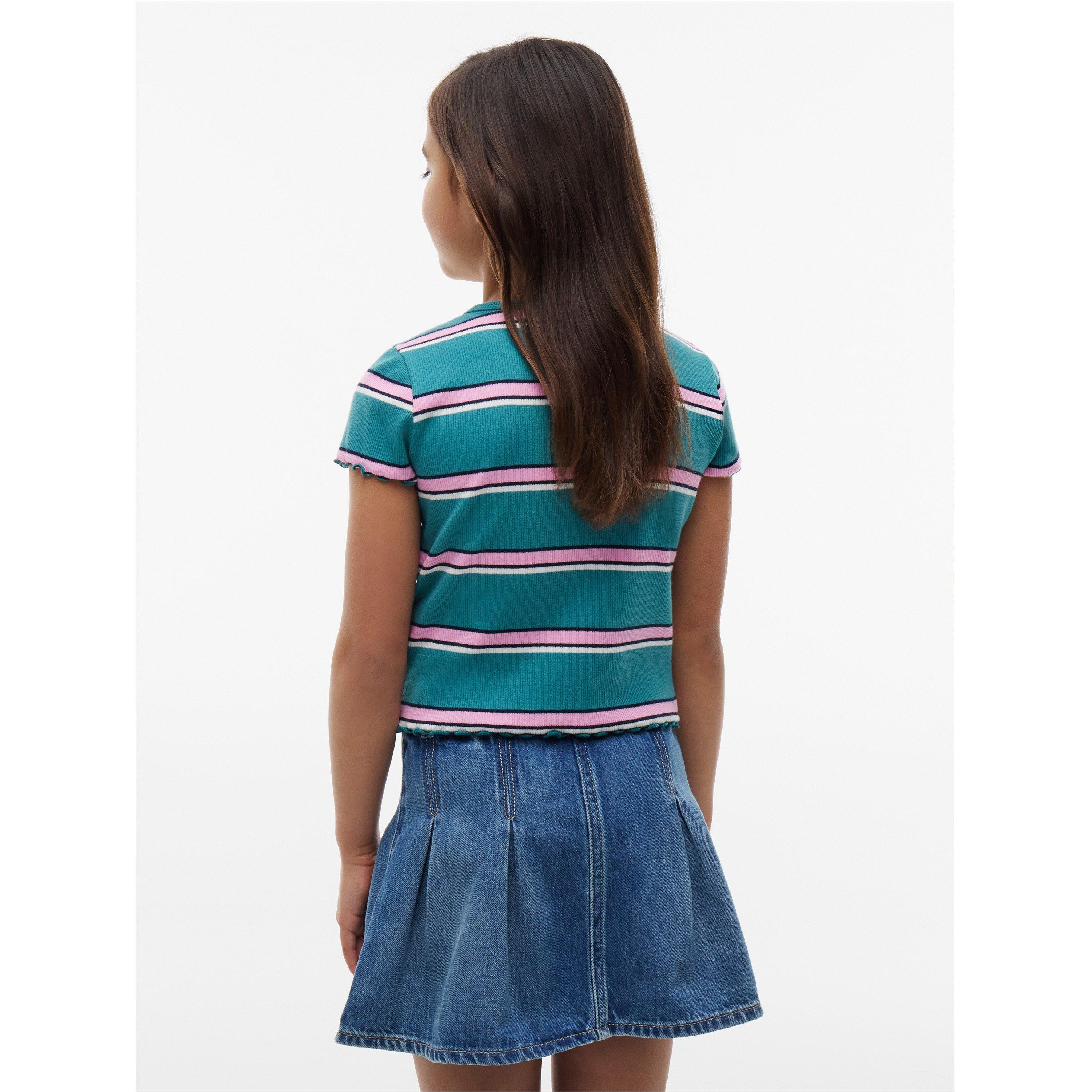 Teal Stripe CT3 - Tommy Hilfiger - Essential Rib Top Ss - 5
