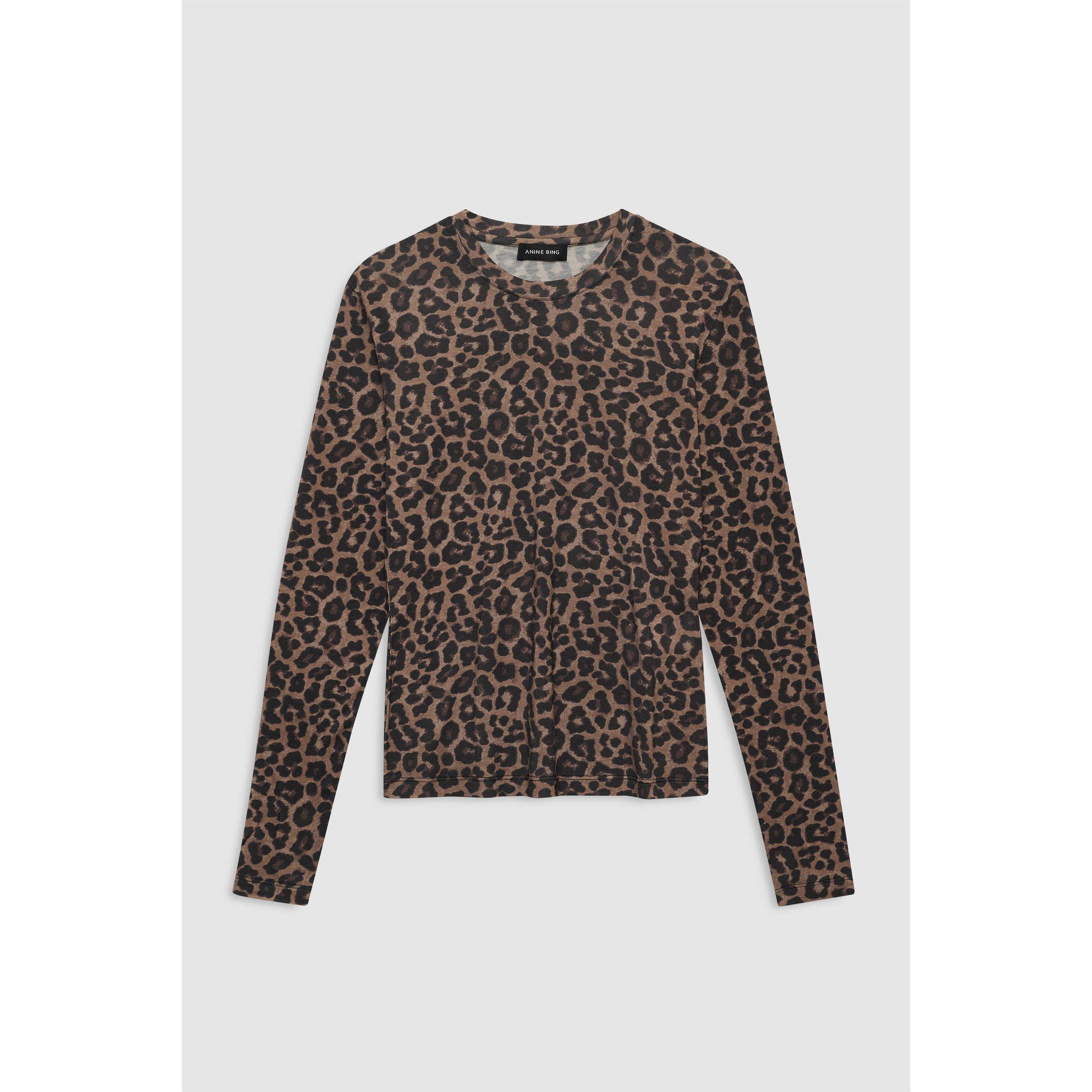 PRINT - Anine Bing - Women's Sylvie Wool Long-Sleeve Slim-Fit T-Shirt - 4