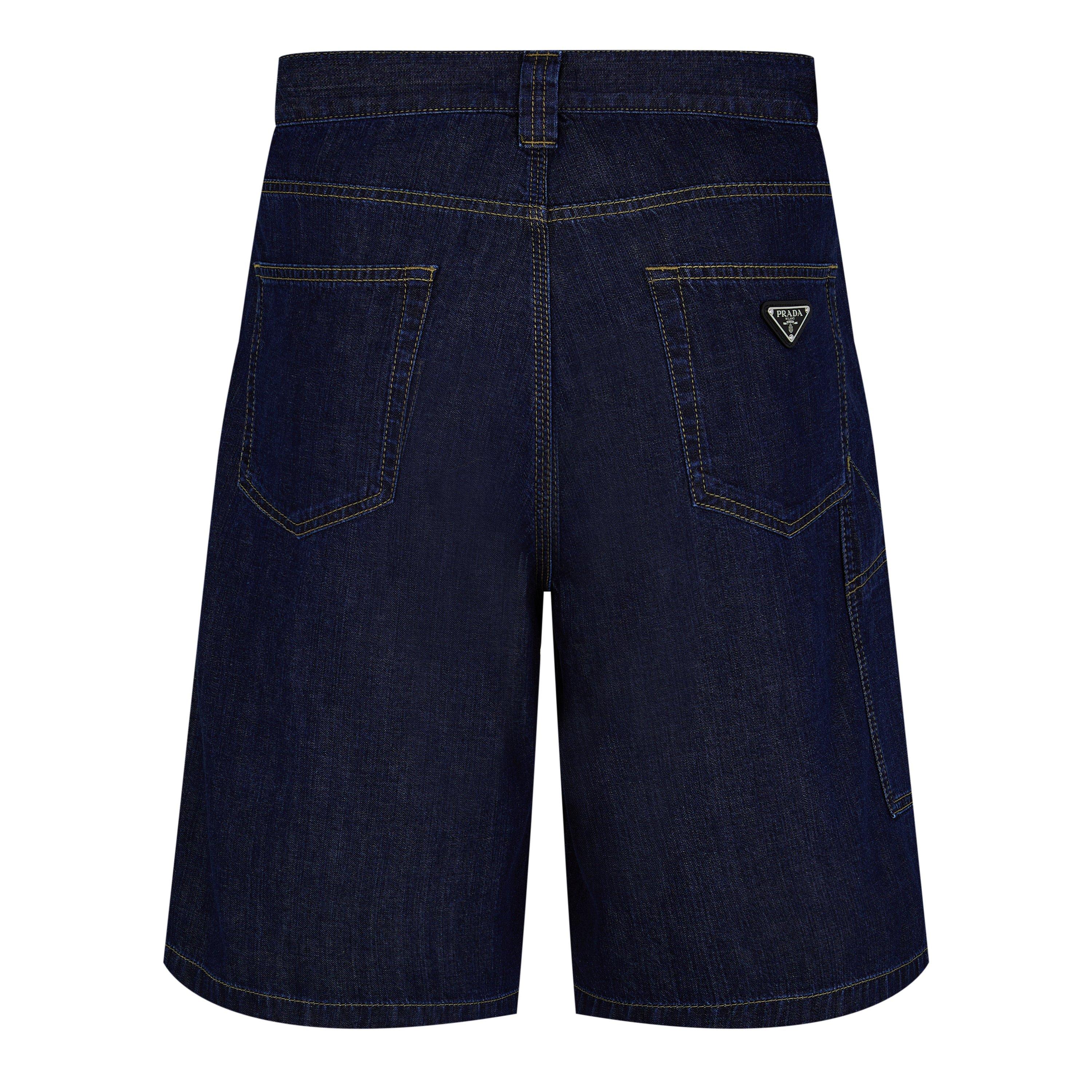 Blue - Prada - Light Denim Bermudas - 6