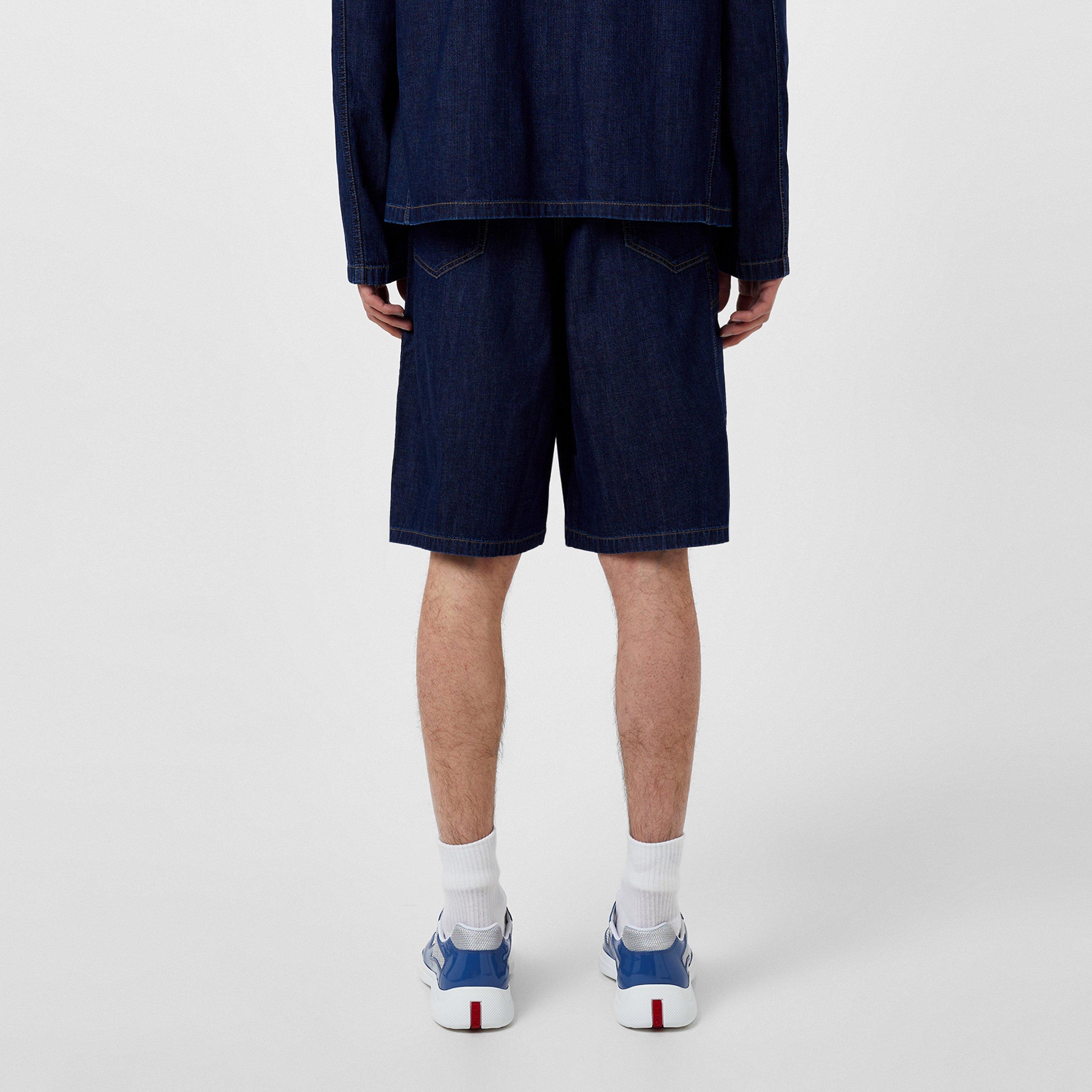 Blue - Prada - Light Denim Bermudas - 3