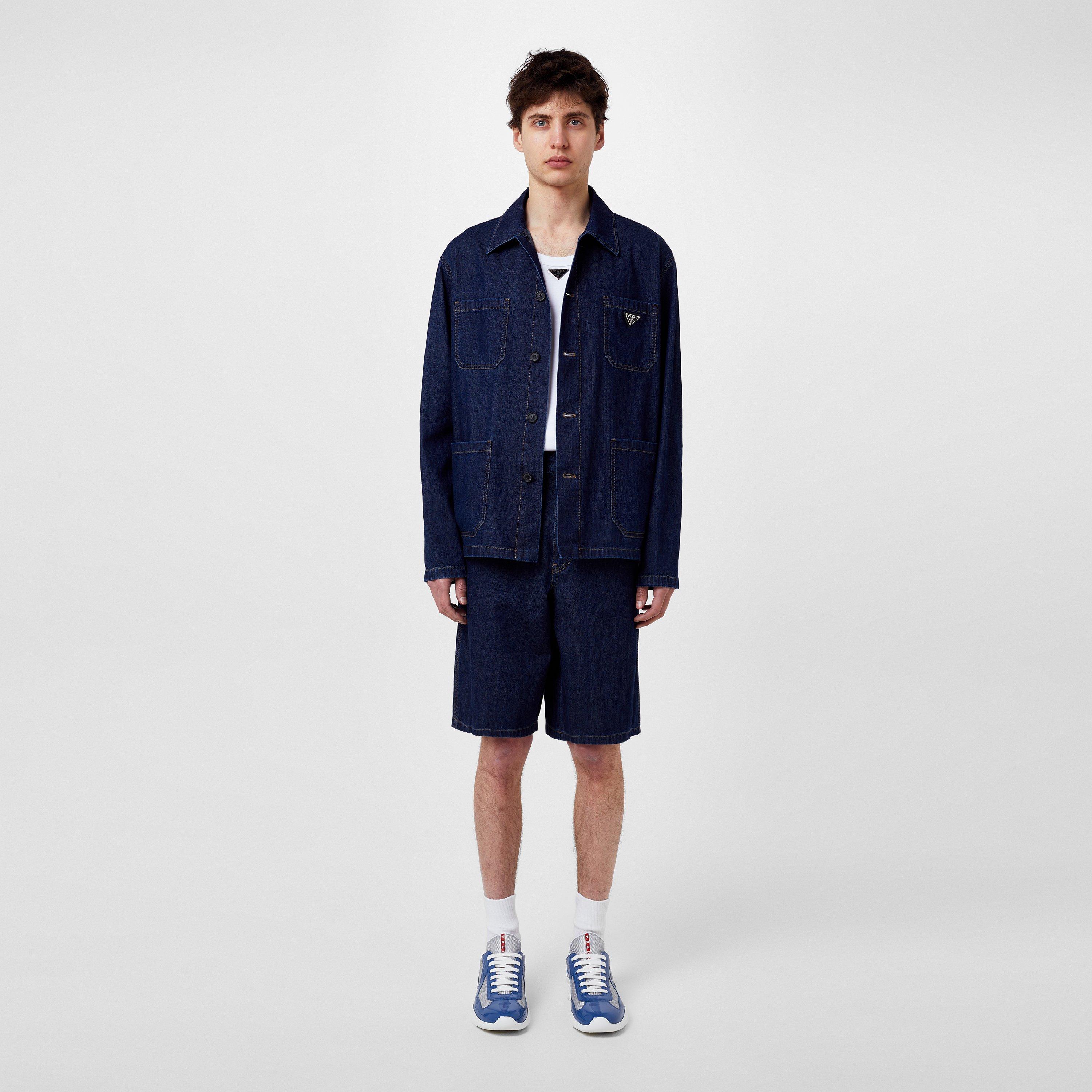 Blue - Prada - Light Denim Bermudas - 4