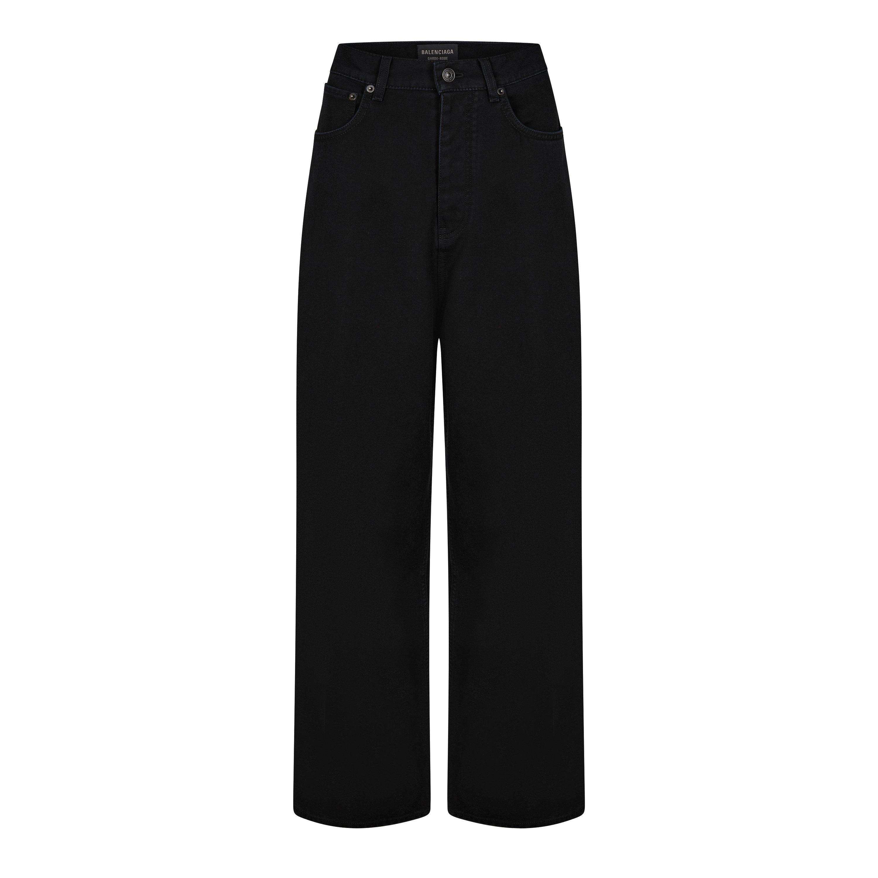 Peach Black - Balenciaga - Wide Leg Jeans Womens - 5