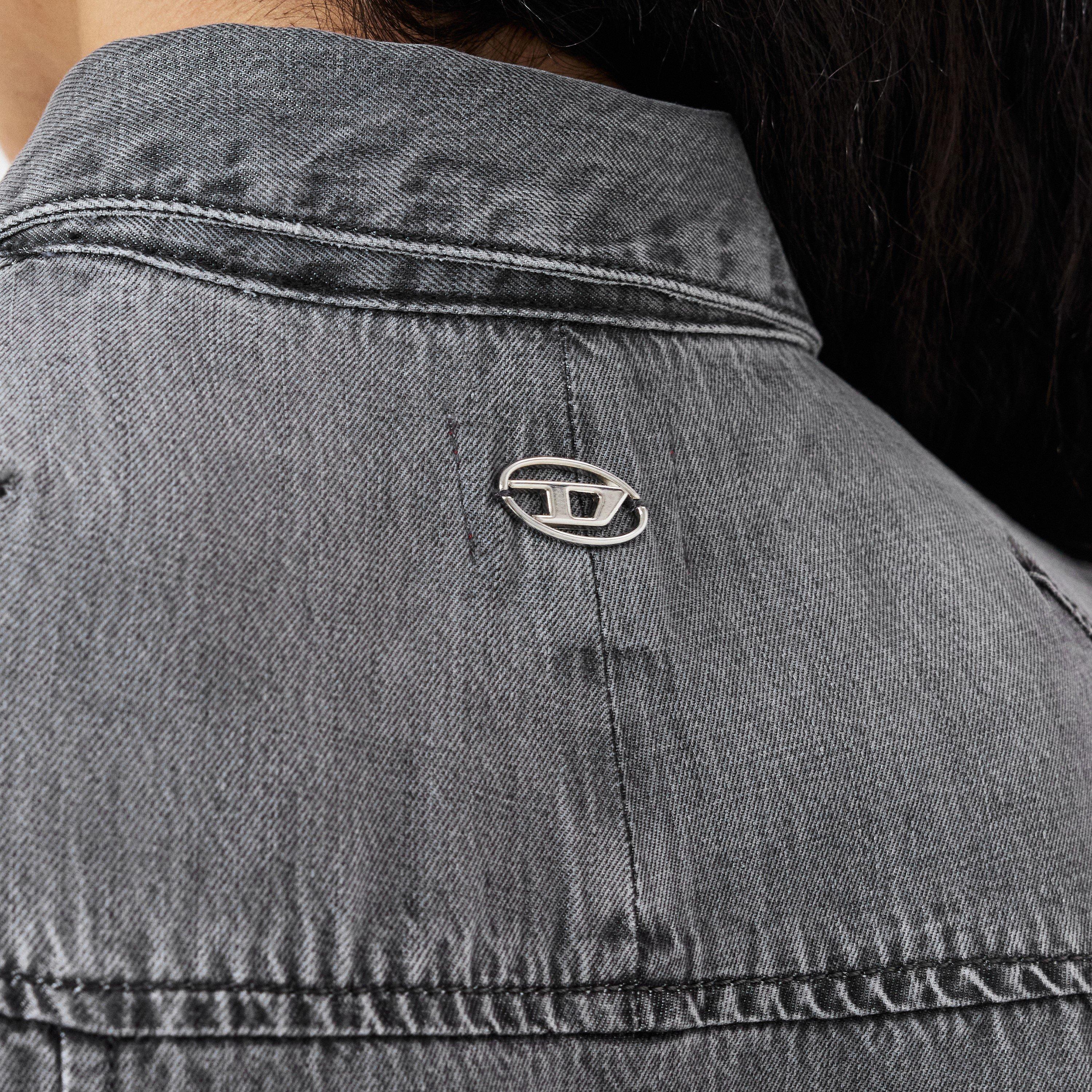 Black/Grey Denm - Diesel - Women's Short-Sleeve Dress Shirt - 5