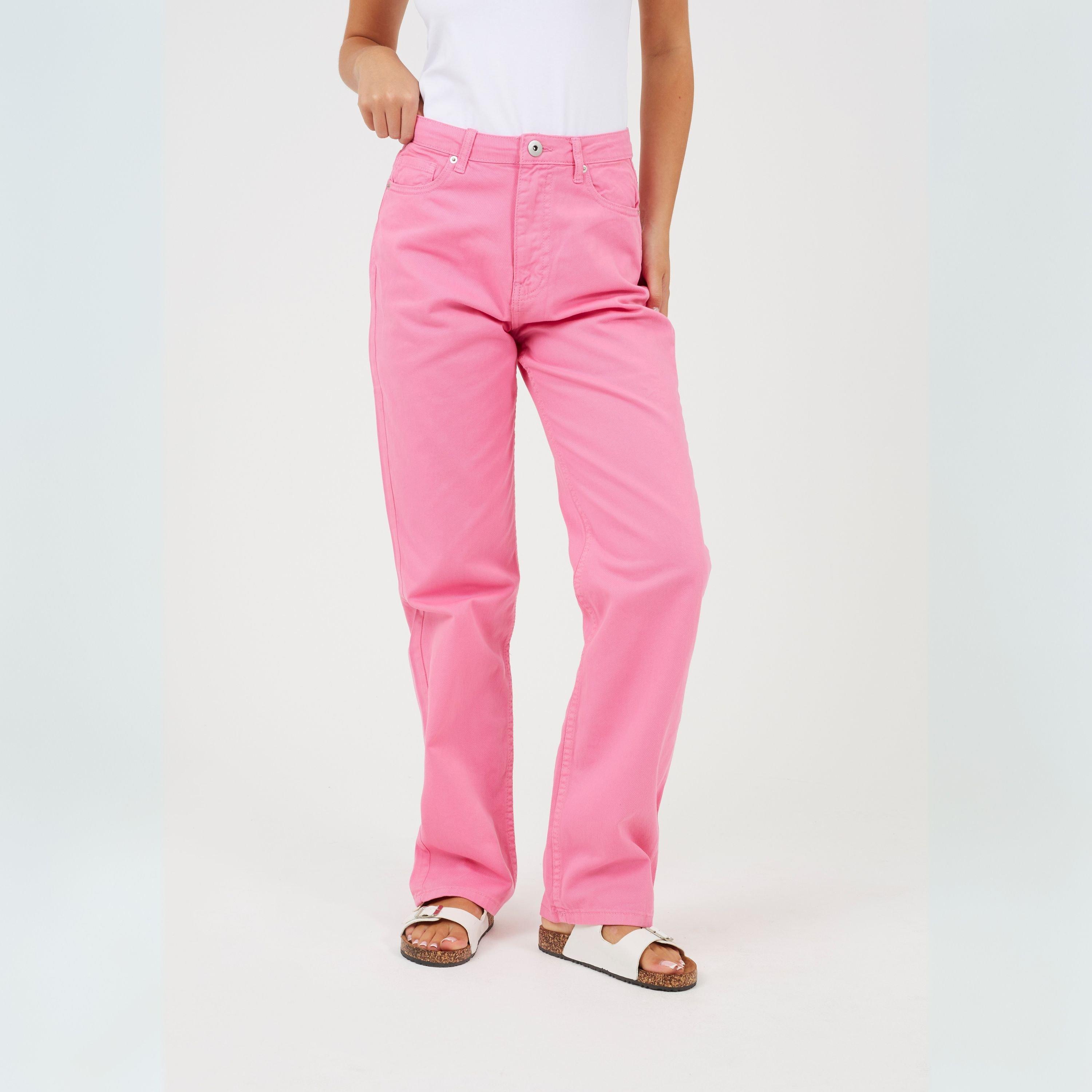 Brave Soul Women's Para Straight Leg Jeans - Fuchsia - 8 (XS)