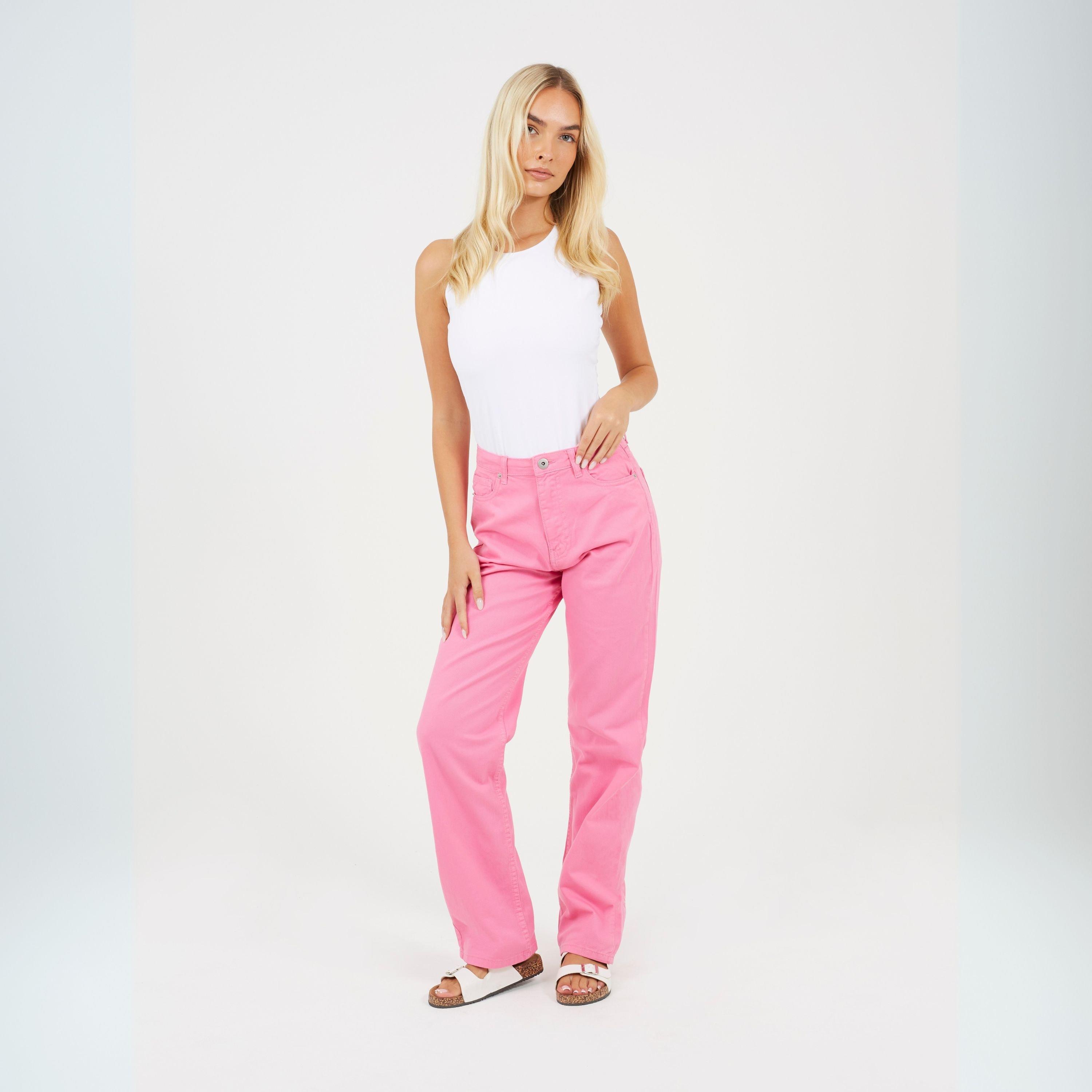 Fuchsia - Brave Soul - Women's Para Straight Leg Jeans - 4