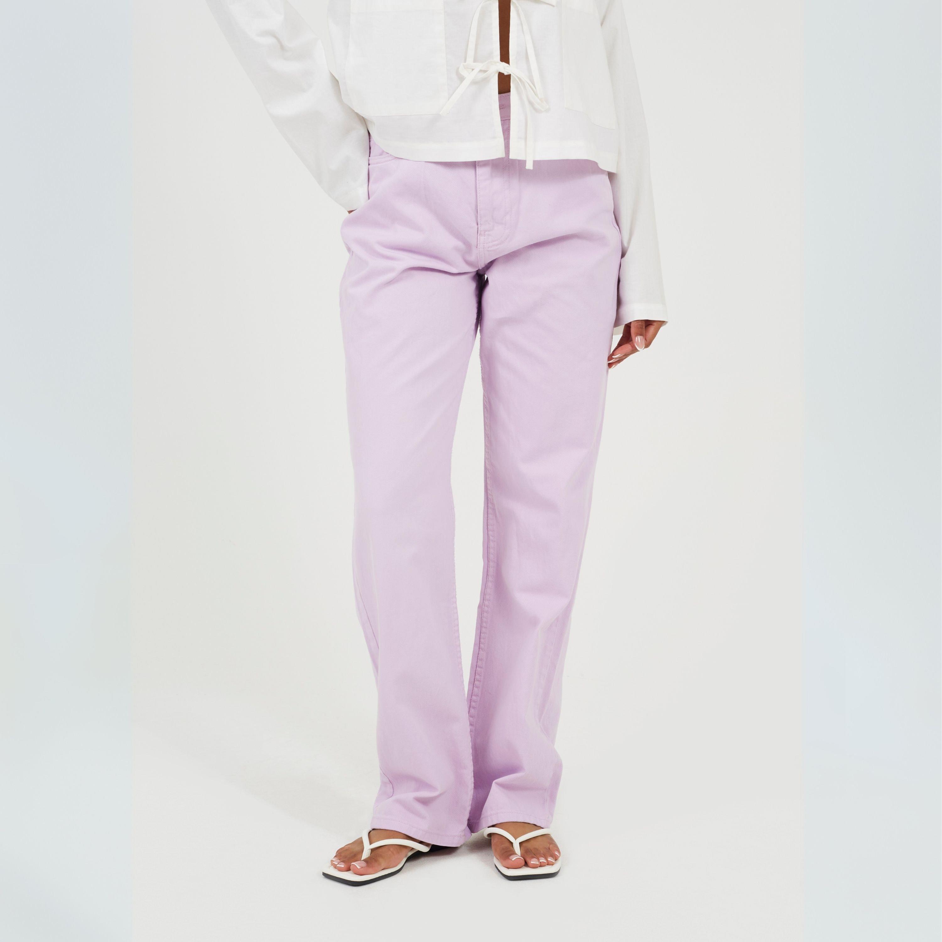 Brave Soul Women's Para Straight Leg Jeans - Lilac - 8 (XS)