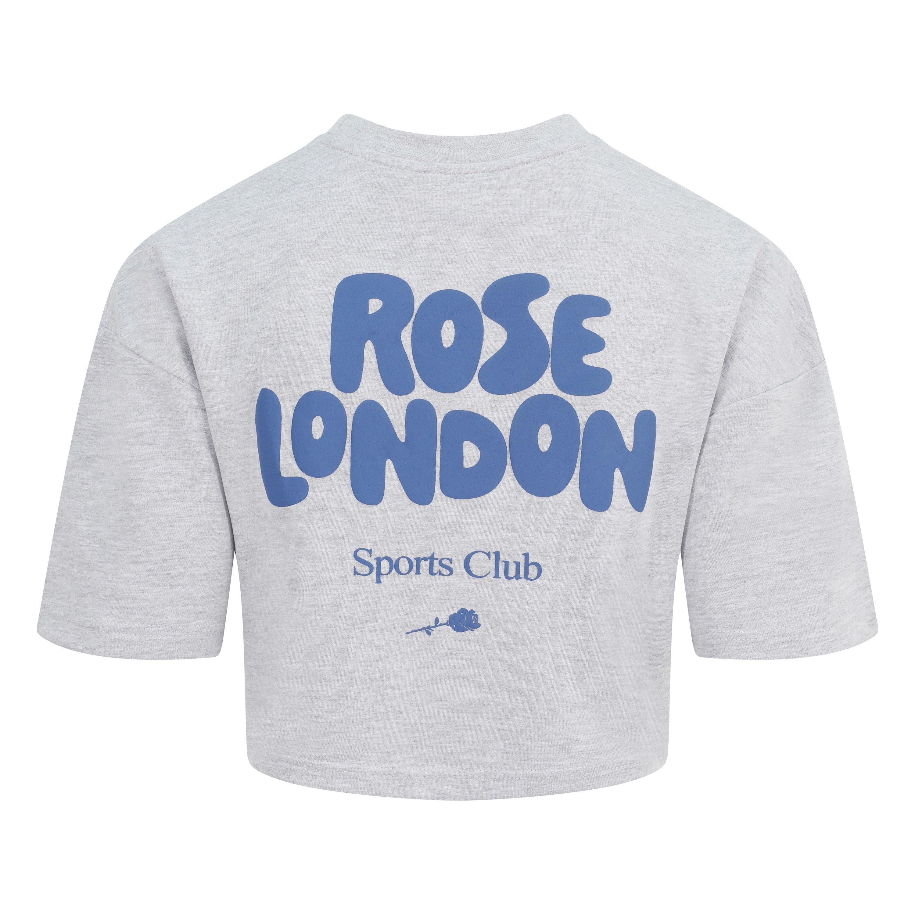Grey Marl - Rose London - Sports Crop T-shirt - 2