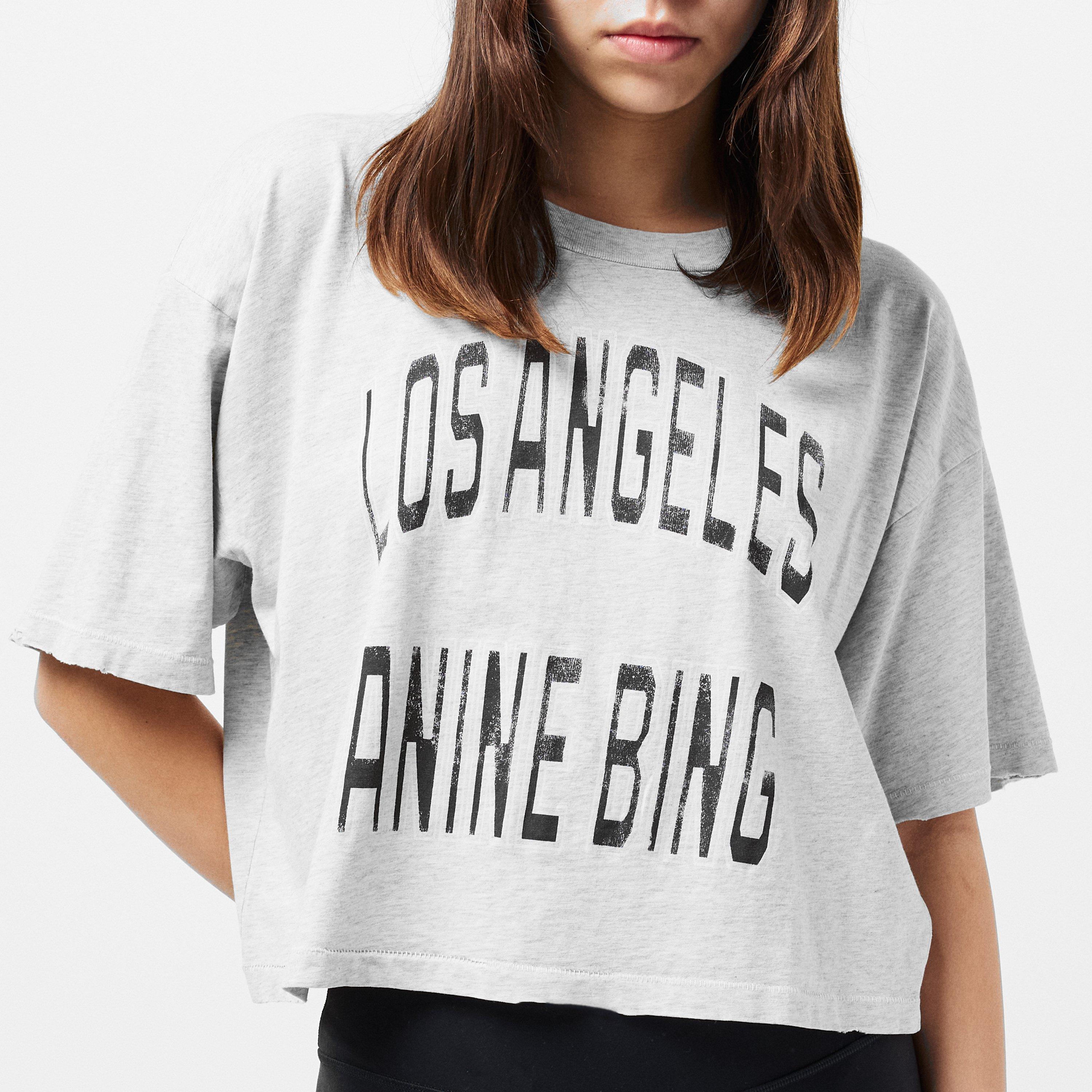 Grey - Anine Bing - Johnny Cropped Tee - 5