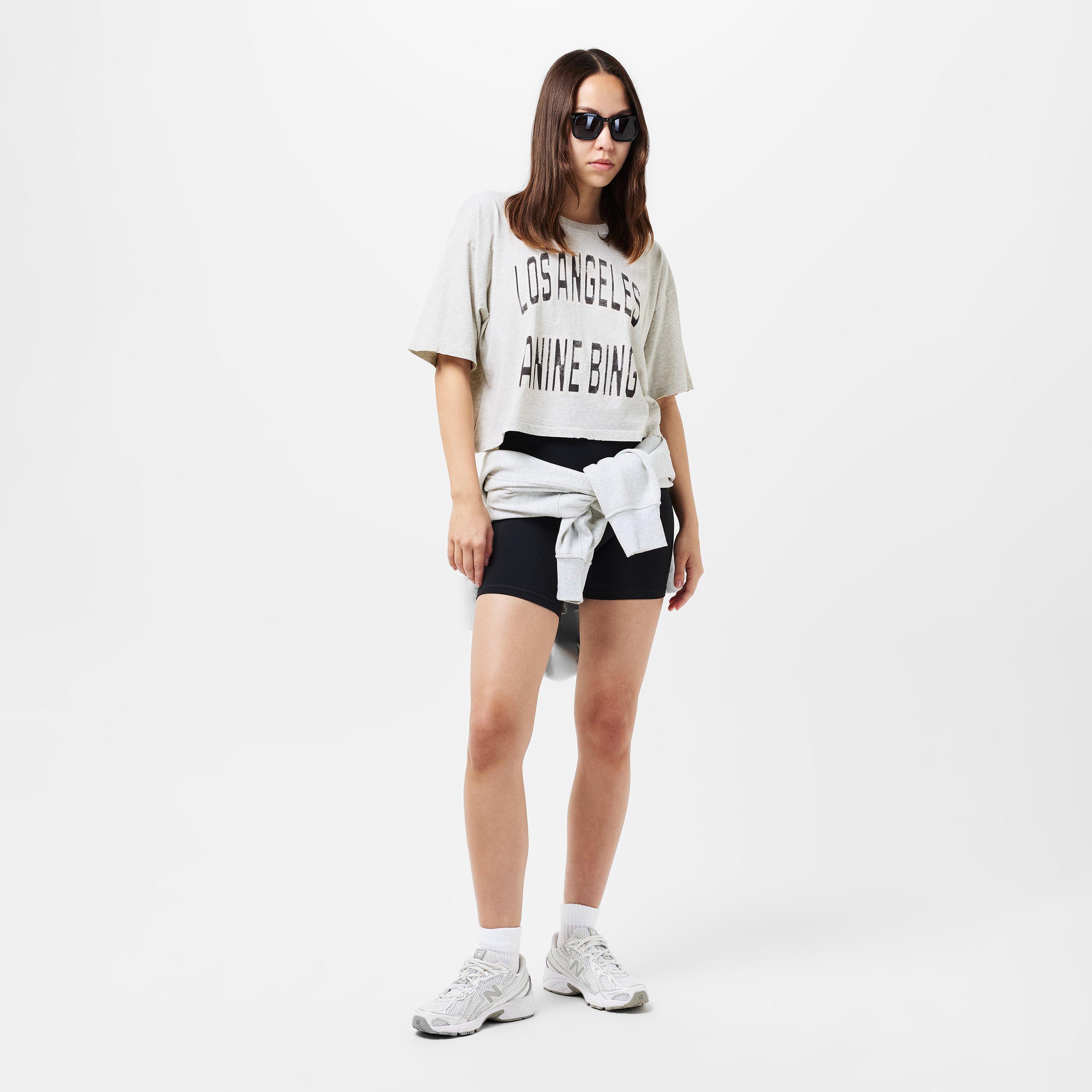 Grey - Anine Bing - Johnny Cropped Tee - 6