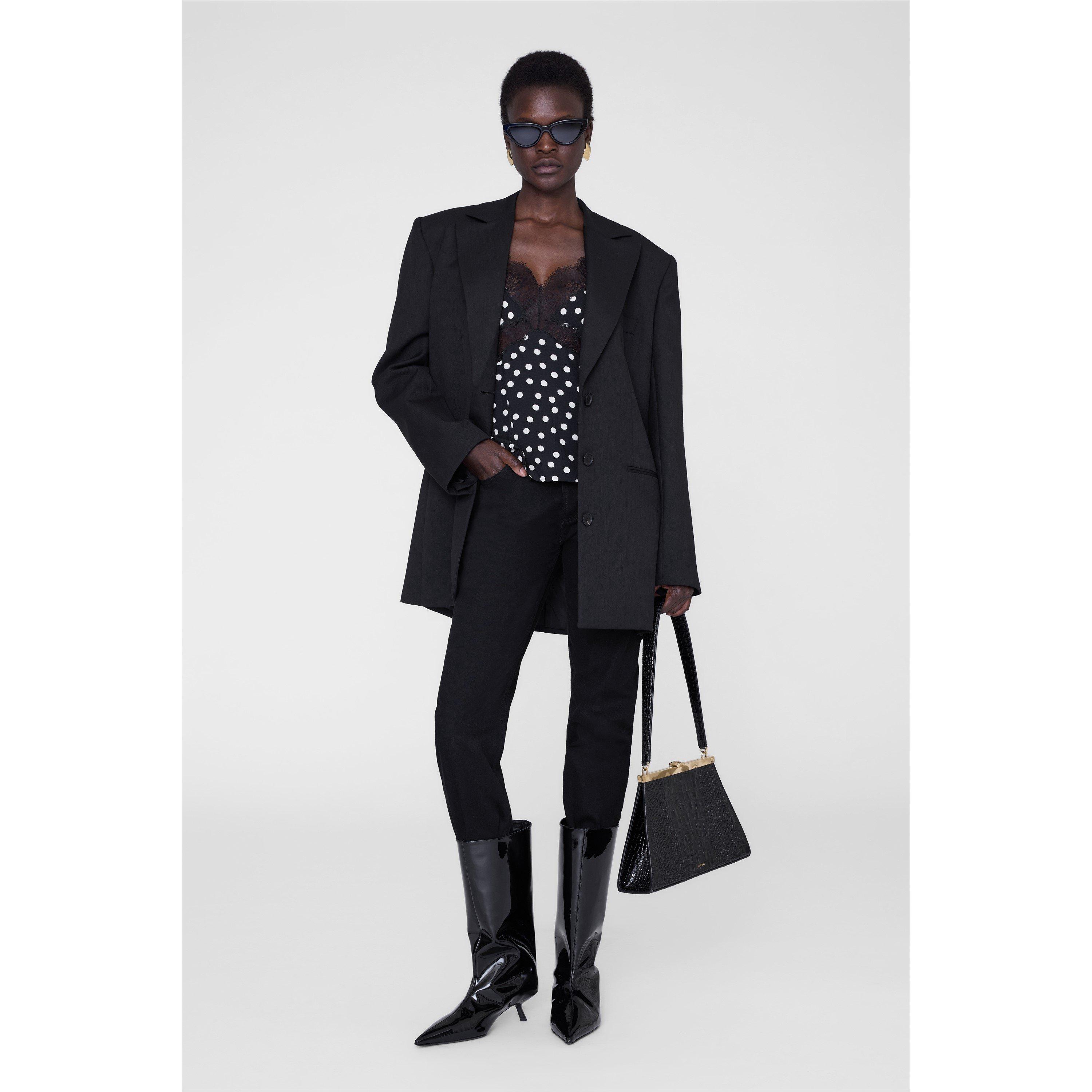 WHITE/BLACK - Anine Bing - Women's Amelie Cami Top - 4