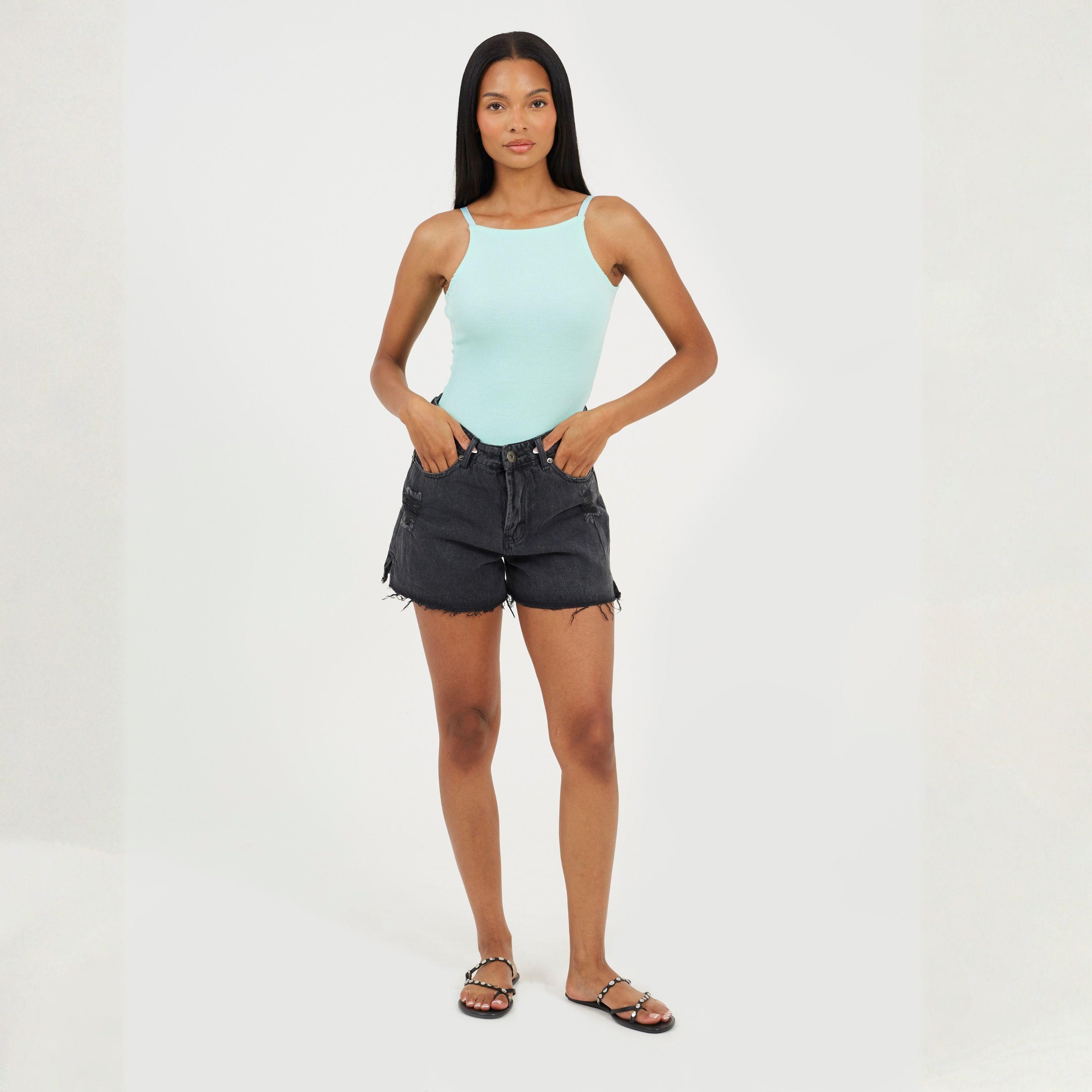 Zwarte Wassing - Brave Soul - Denim Shorts Ld99 - 4