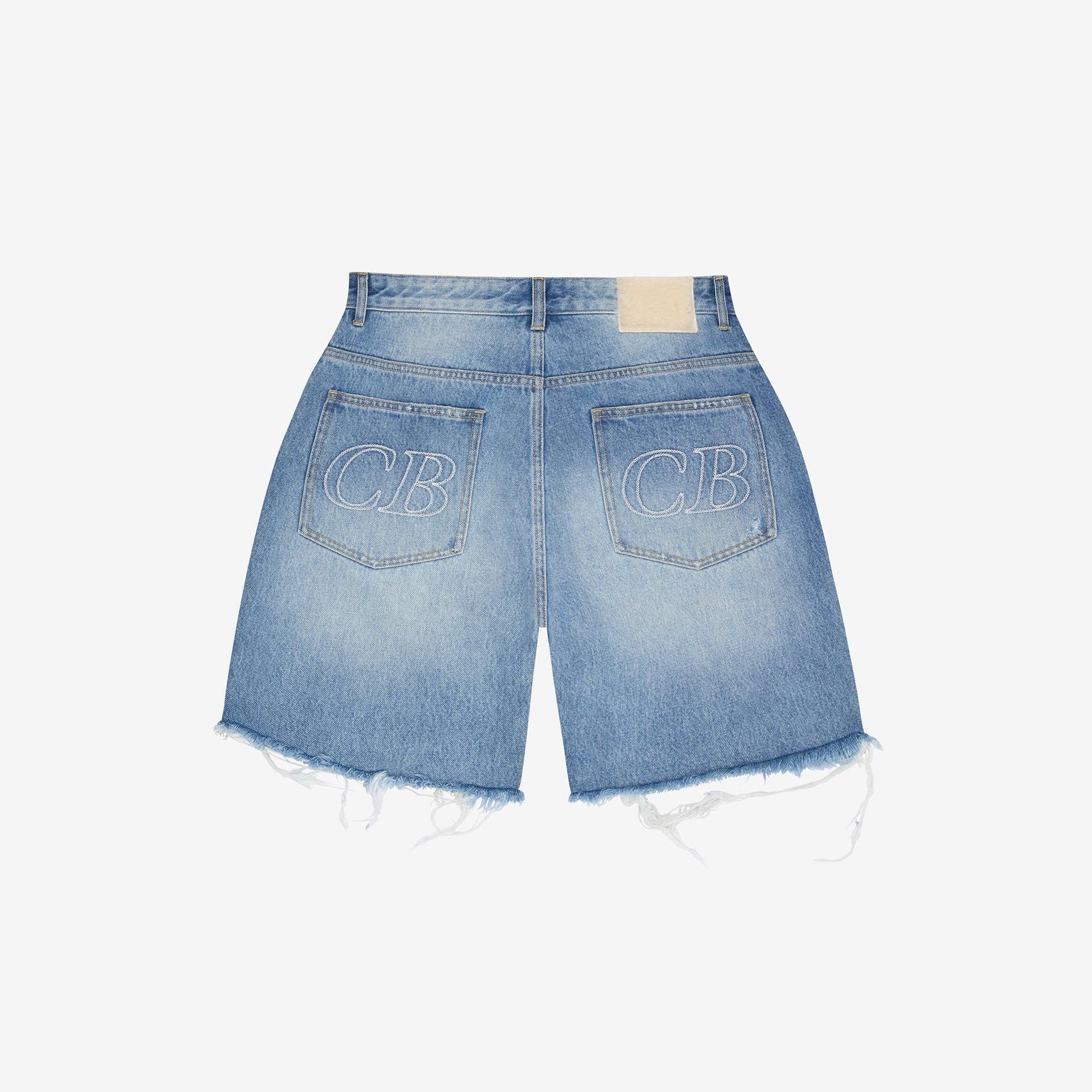Blue - Cole Buxton - Distressed Denim Shorts - 2