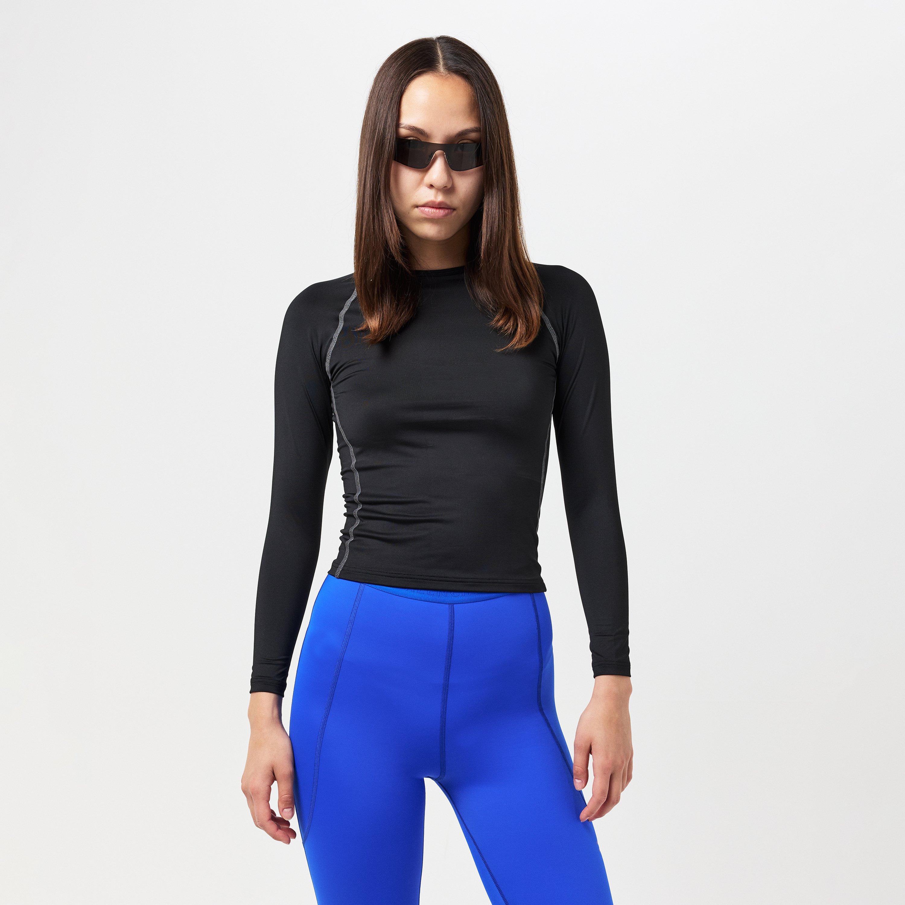 Black/Grey - Balenciaga - Women's Long Sleeve T-Shirt - 3