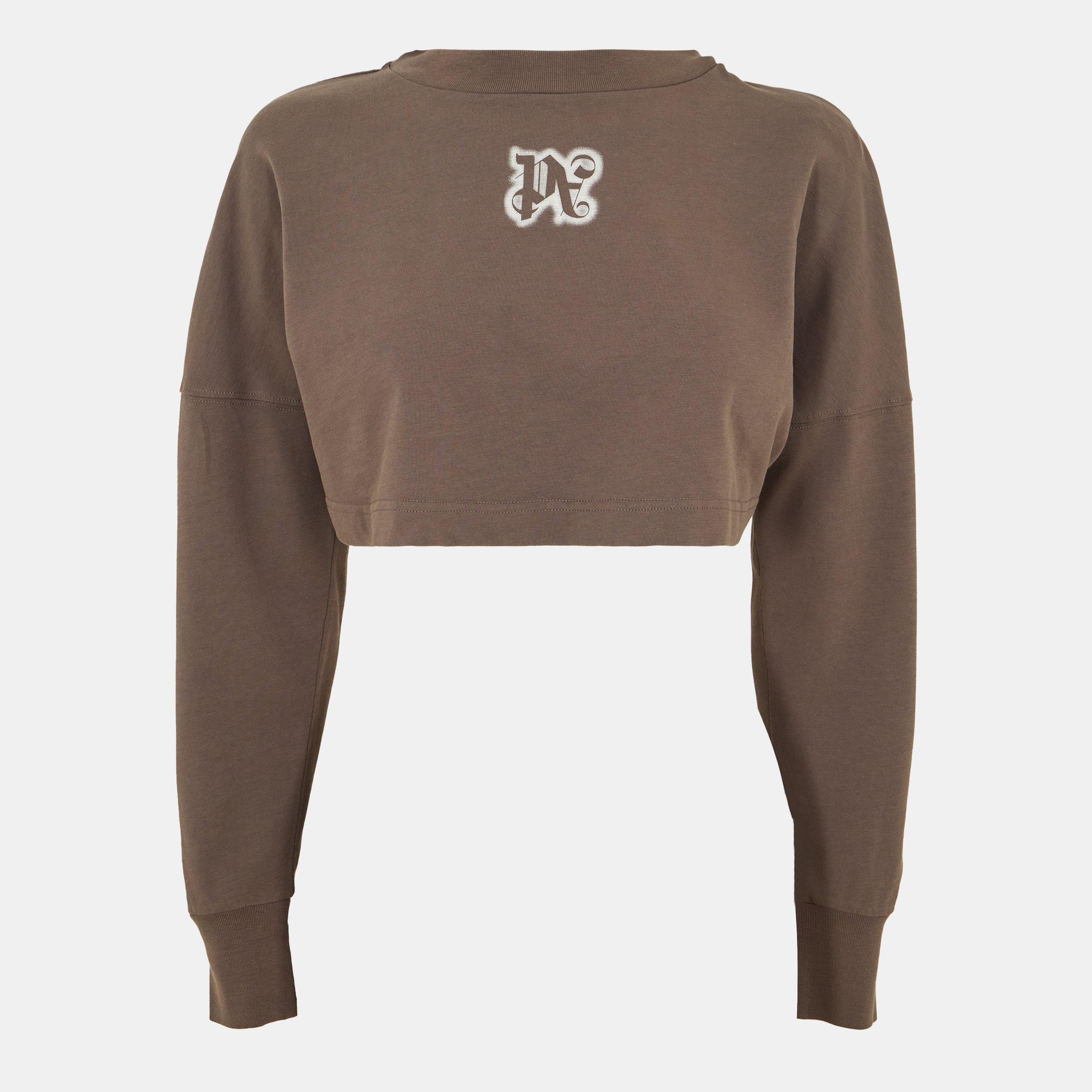Grey - Palm Angels - Women's Neon Logo Long Sleeve T-Shirt - 1