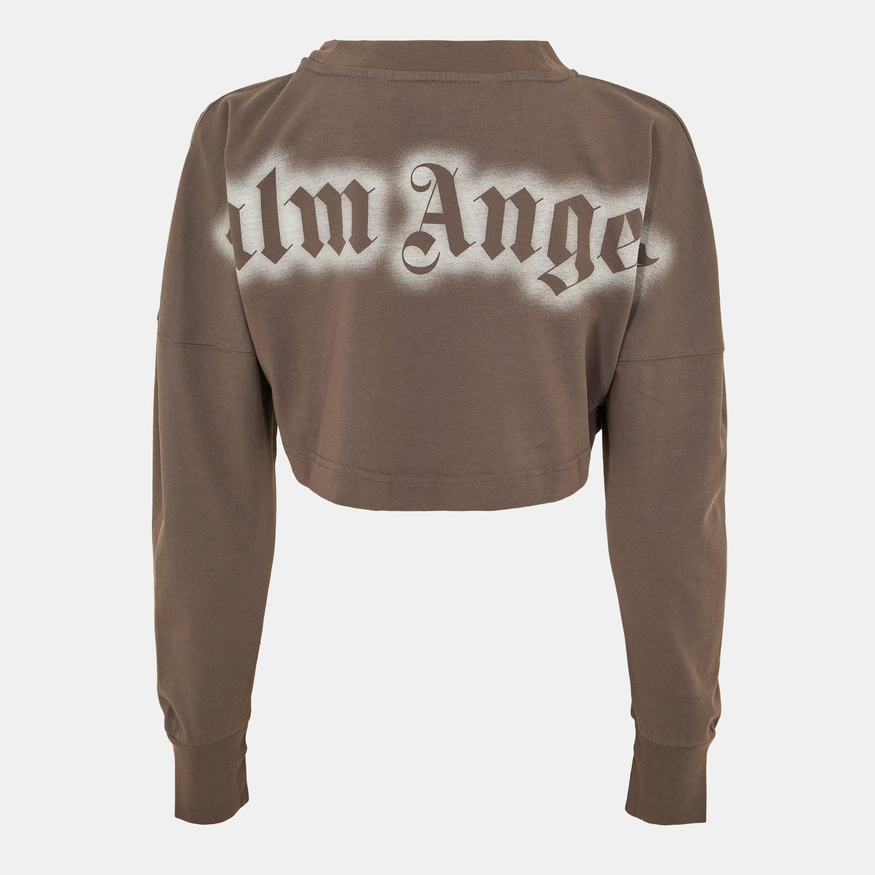 Grey - Palm Angels - Women's Neon Logo Long-Sleeve T-Shirt - 2